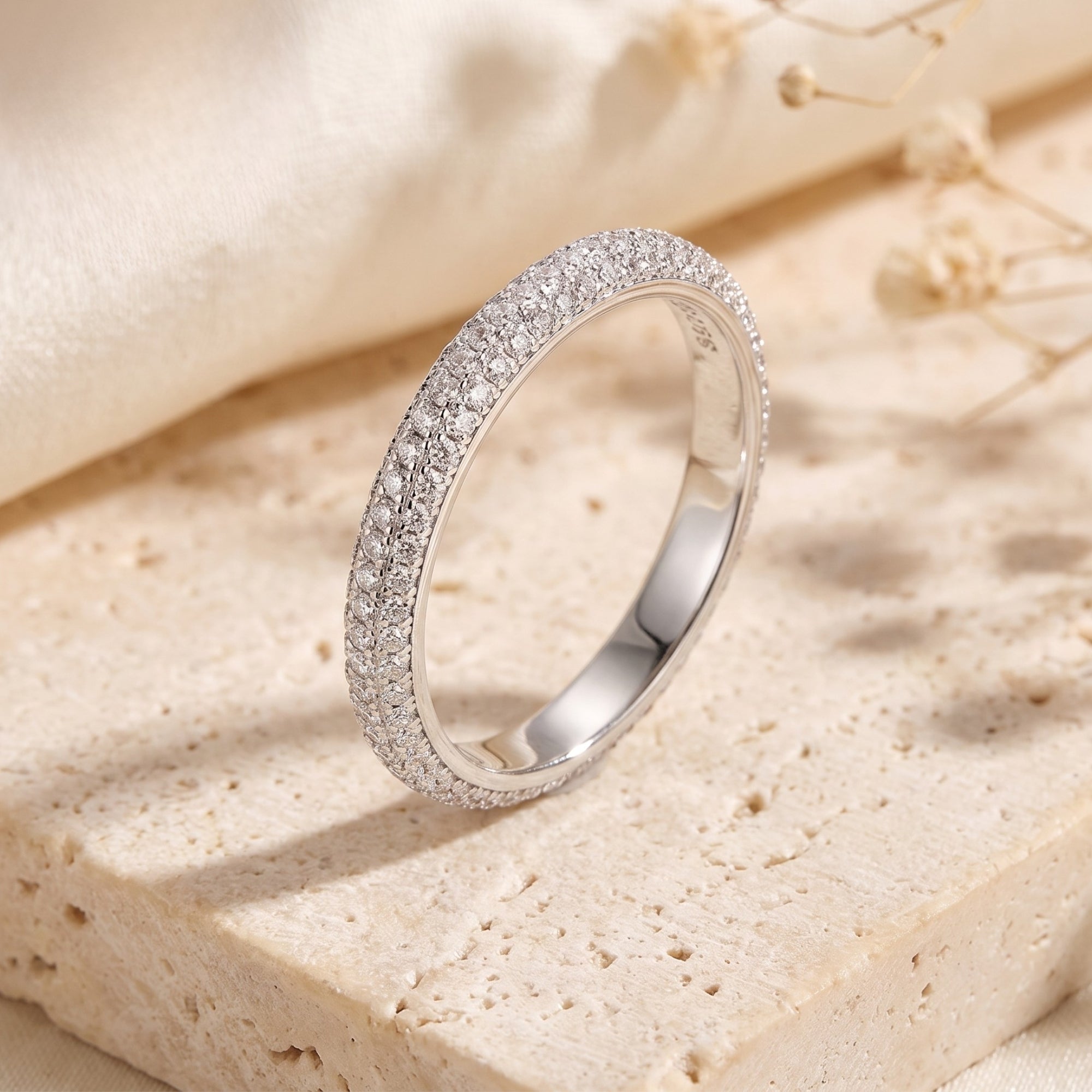 The Pavé Multi-Row Band Ring