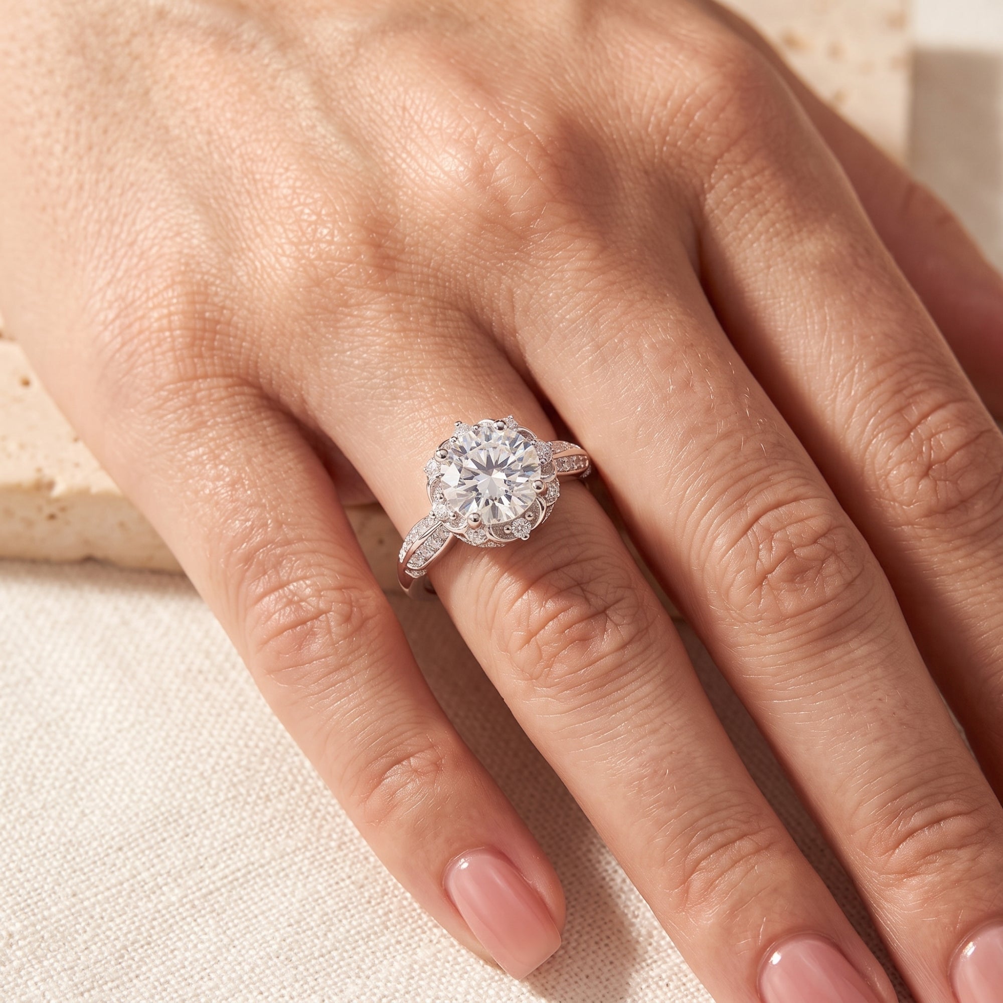 The Elysian Bloom Solitaire Ring