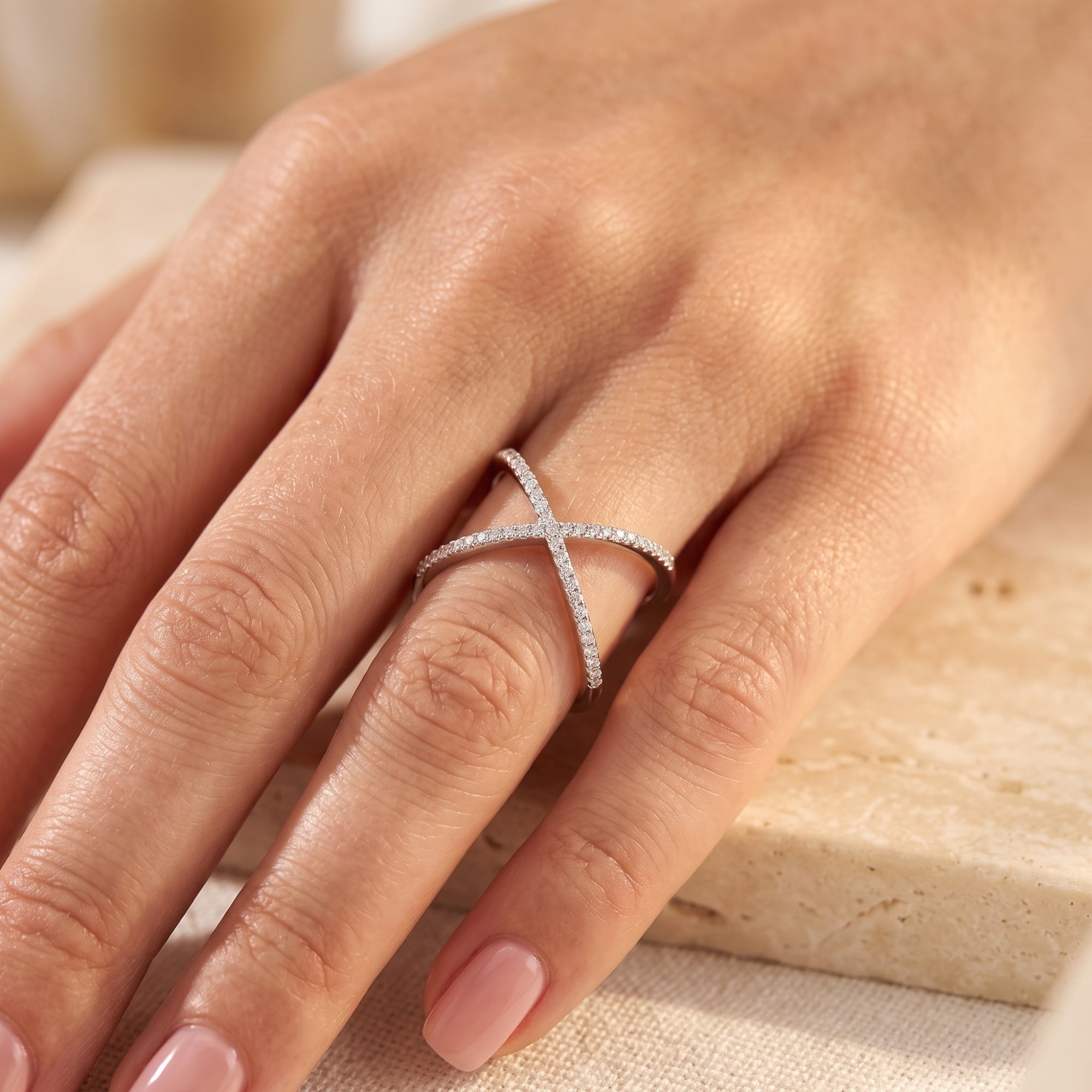 The Intersection Pave Ring