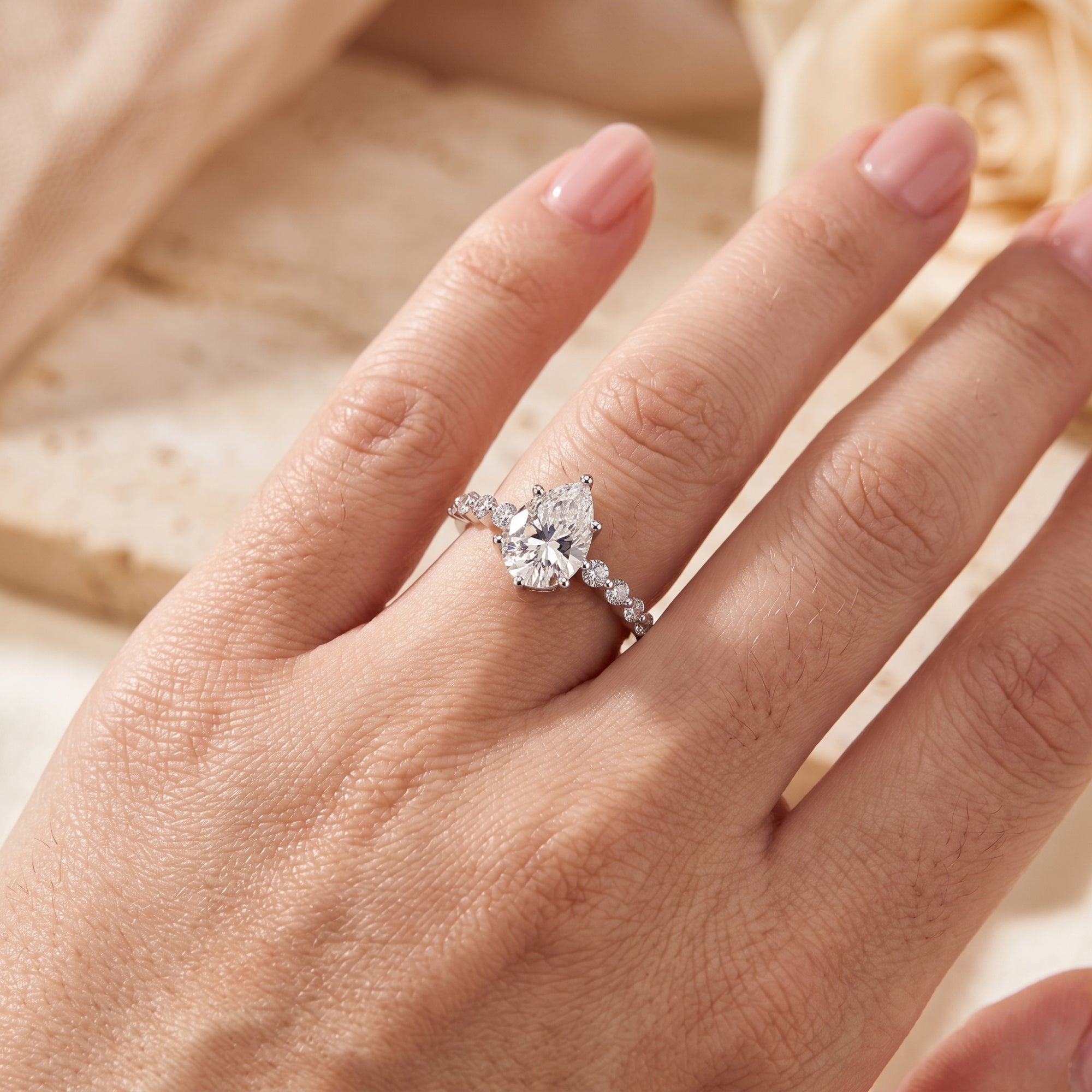 The Teardrop Accent Ring