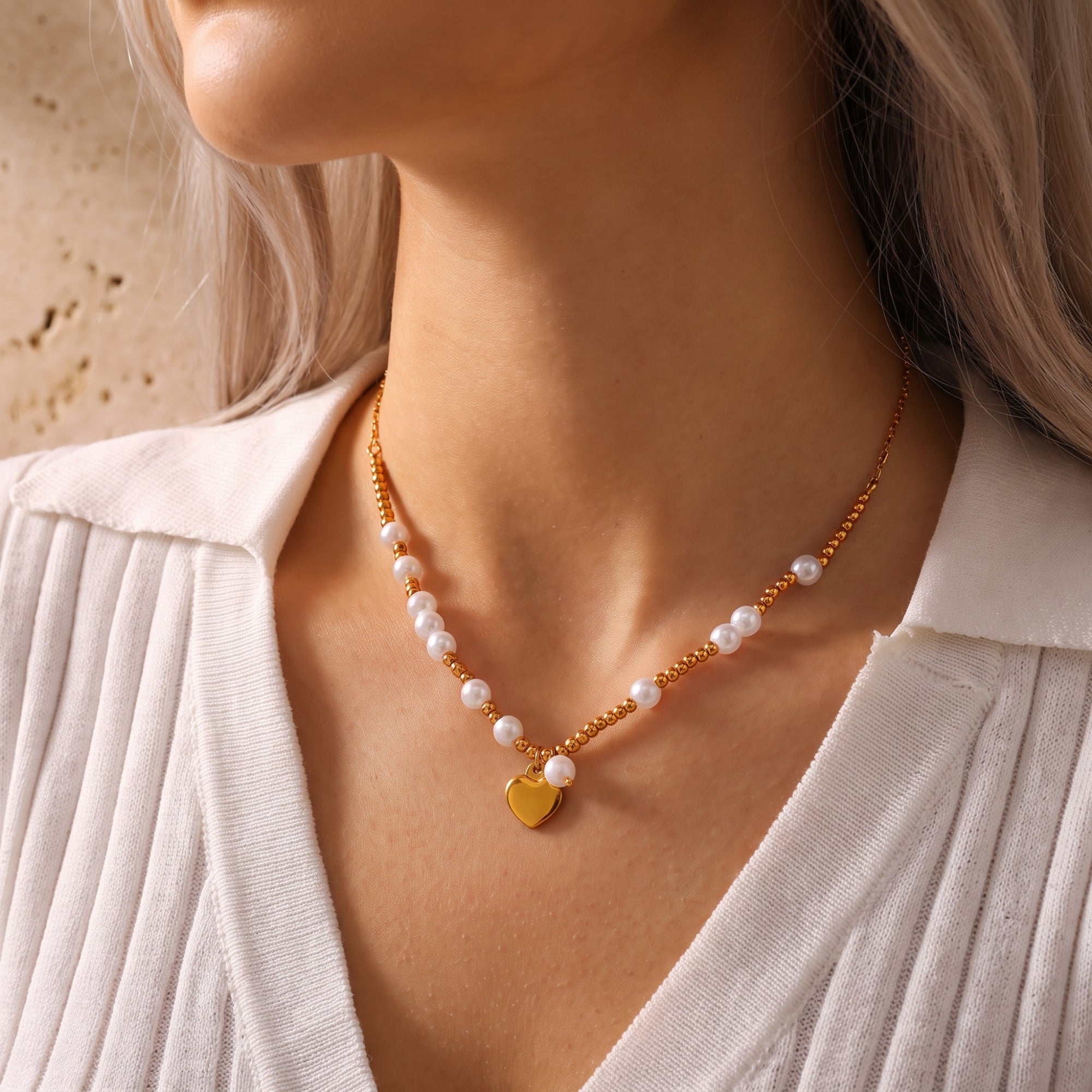 The Pearl Heart Pendant Necklace