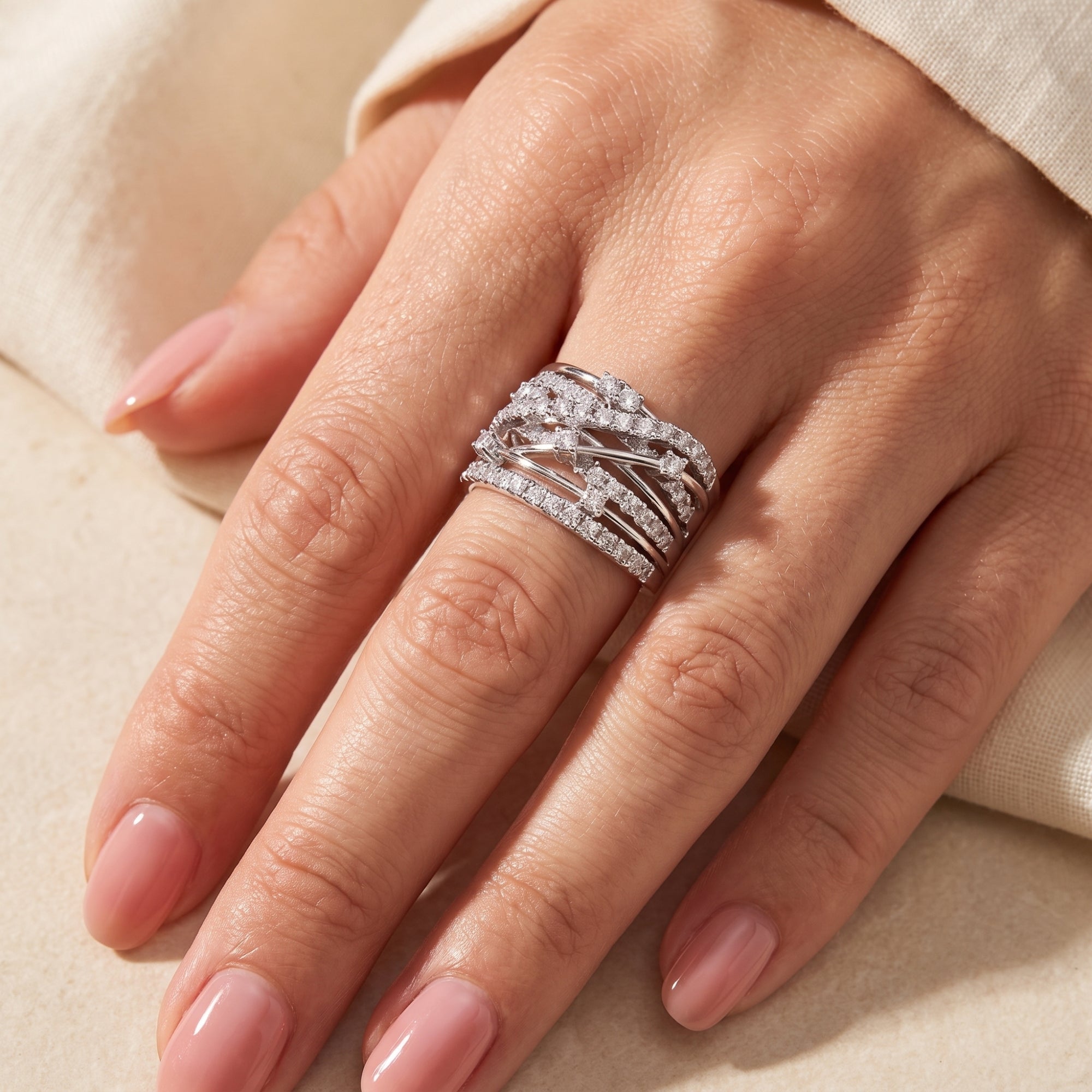 The Aria Criss-Cross Ring