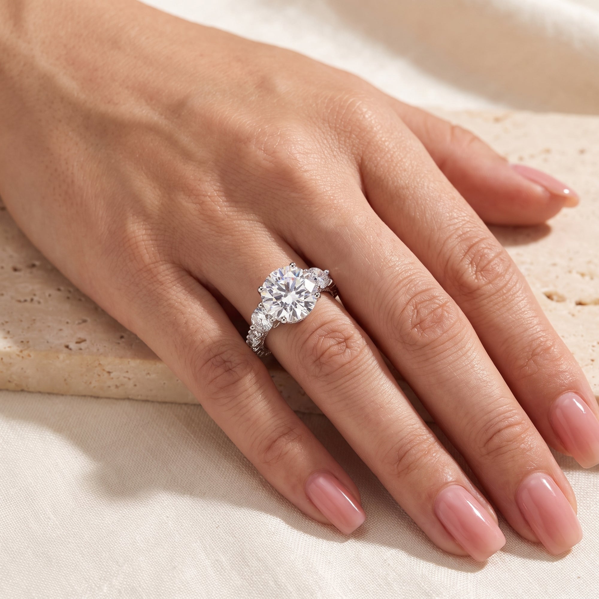 The Aria Three-Stone Ring