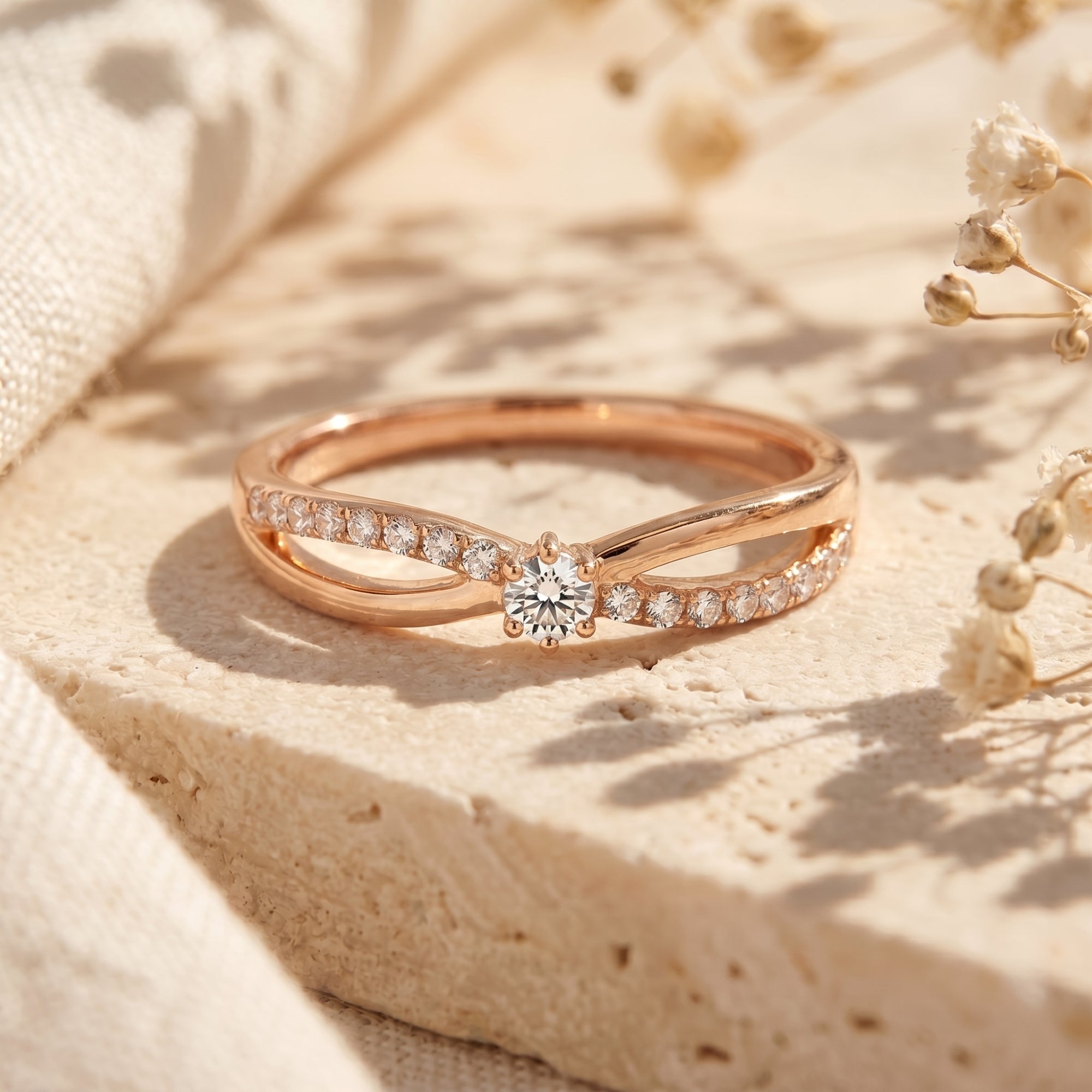 The Lyria Moissanite Ring