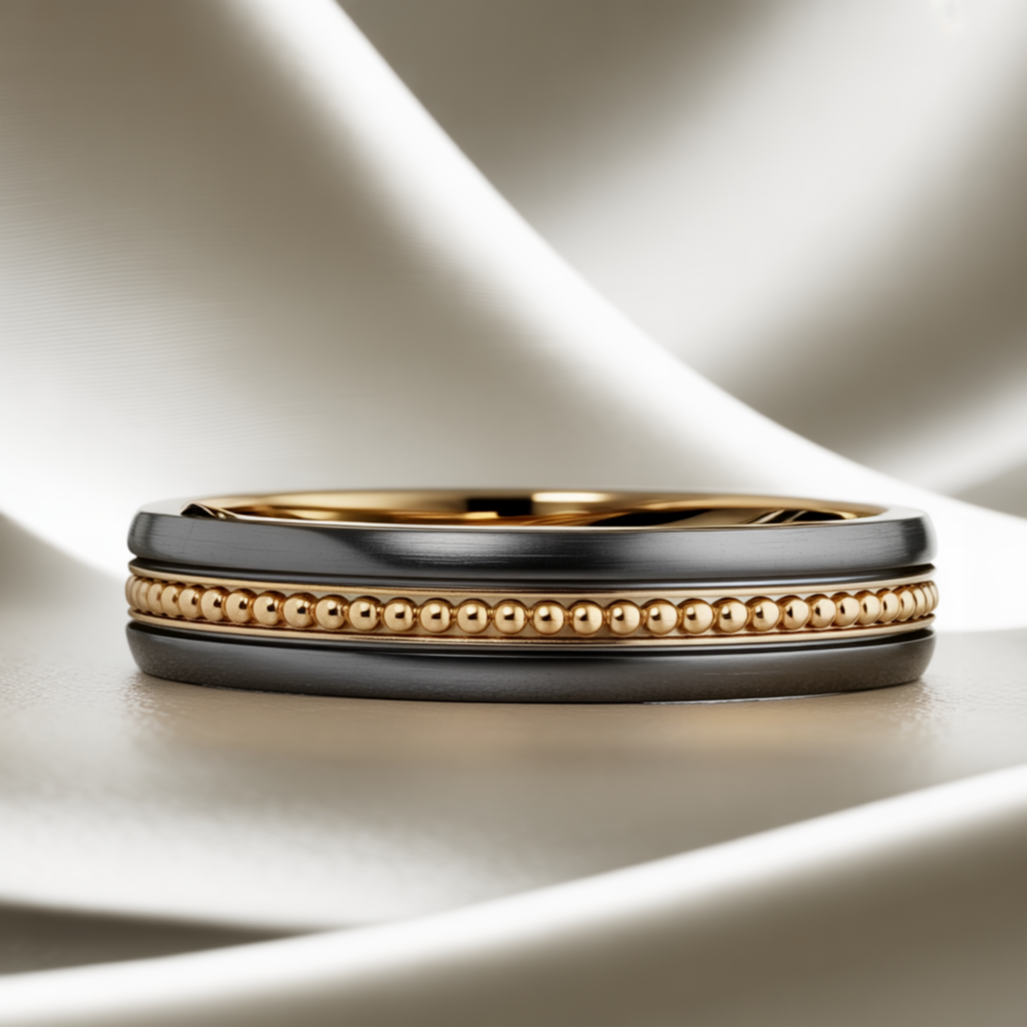 The Contrast Bead Couples Rings - View 5