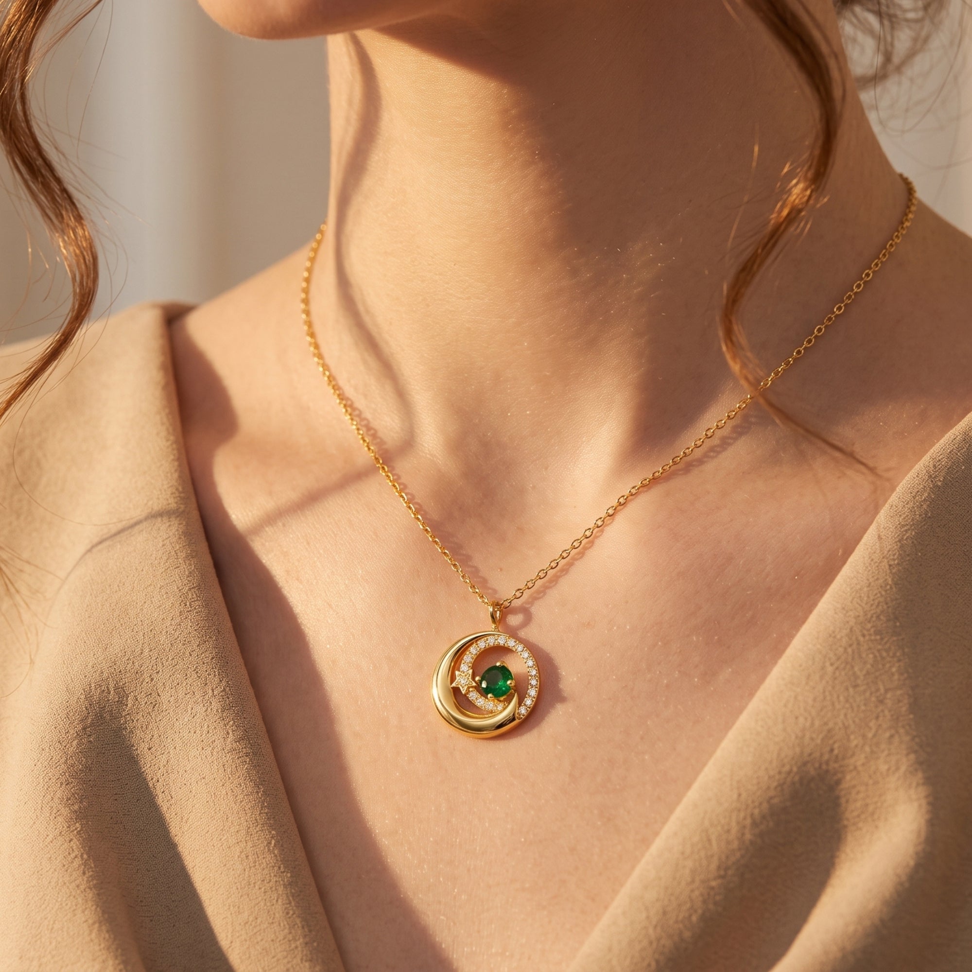 The Selene Crescent Necklace