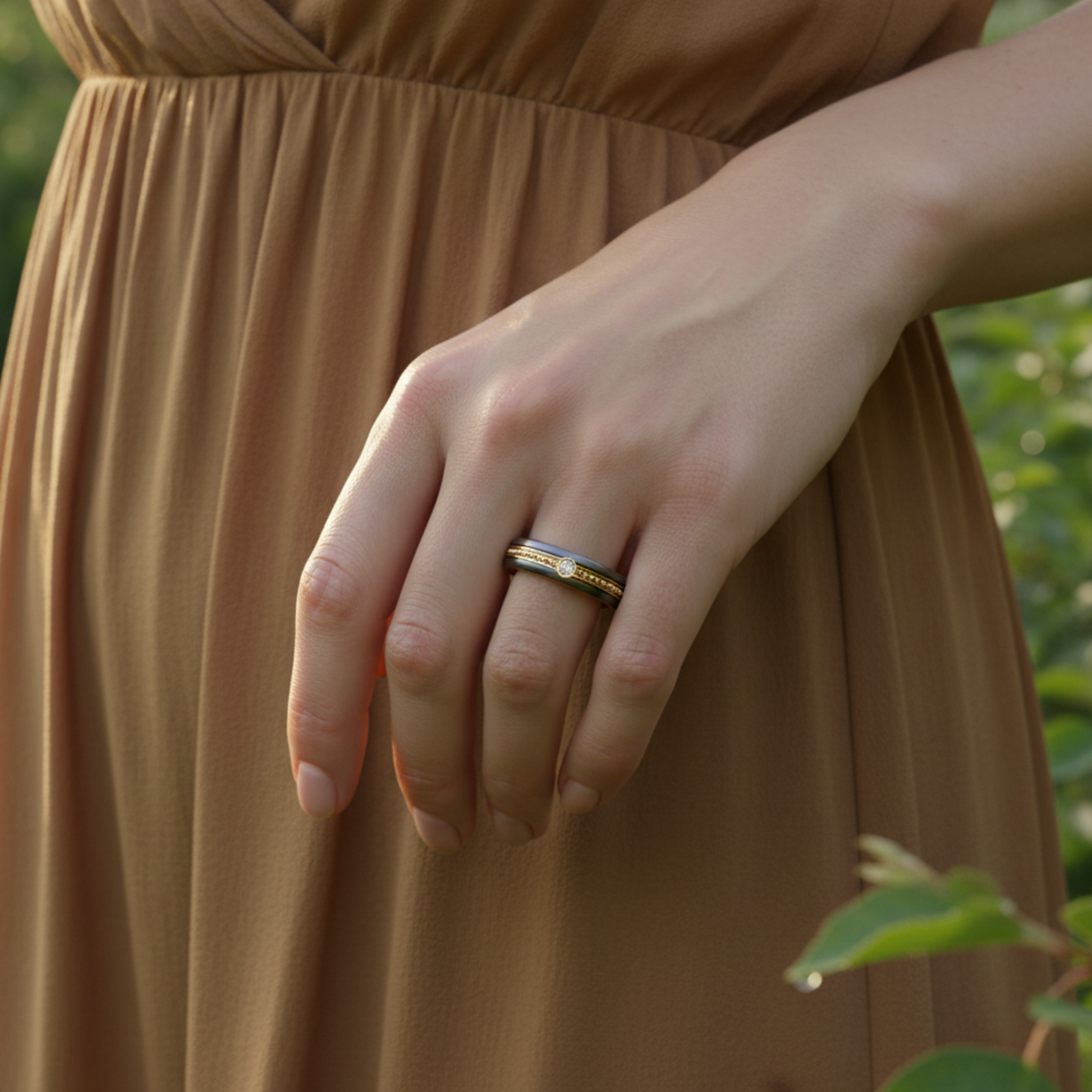 The Contrast Bead Couples Rings - View 6