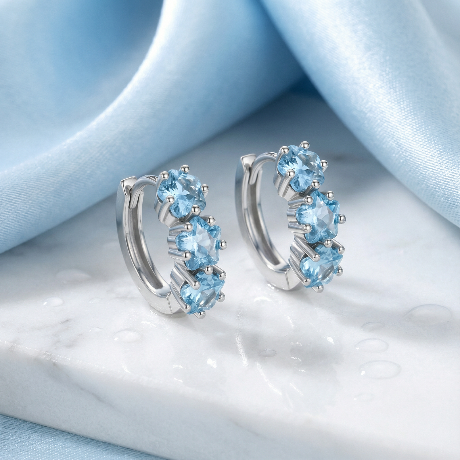 The Astra Star Hoops - S925 Sterling Silver