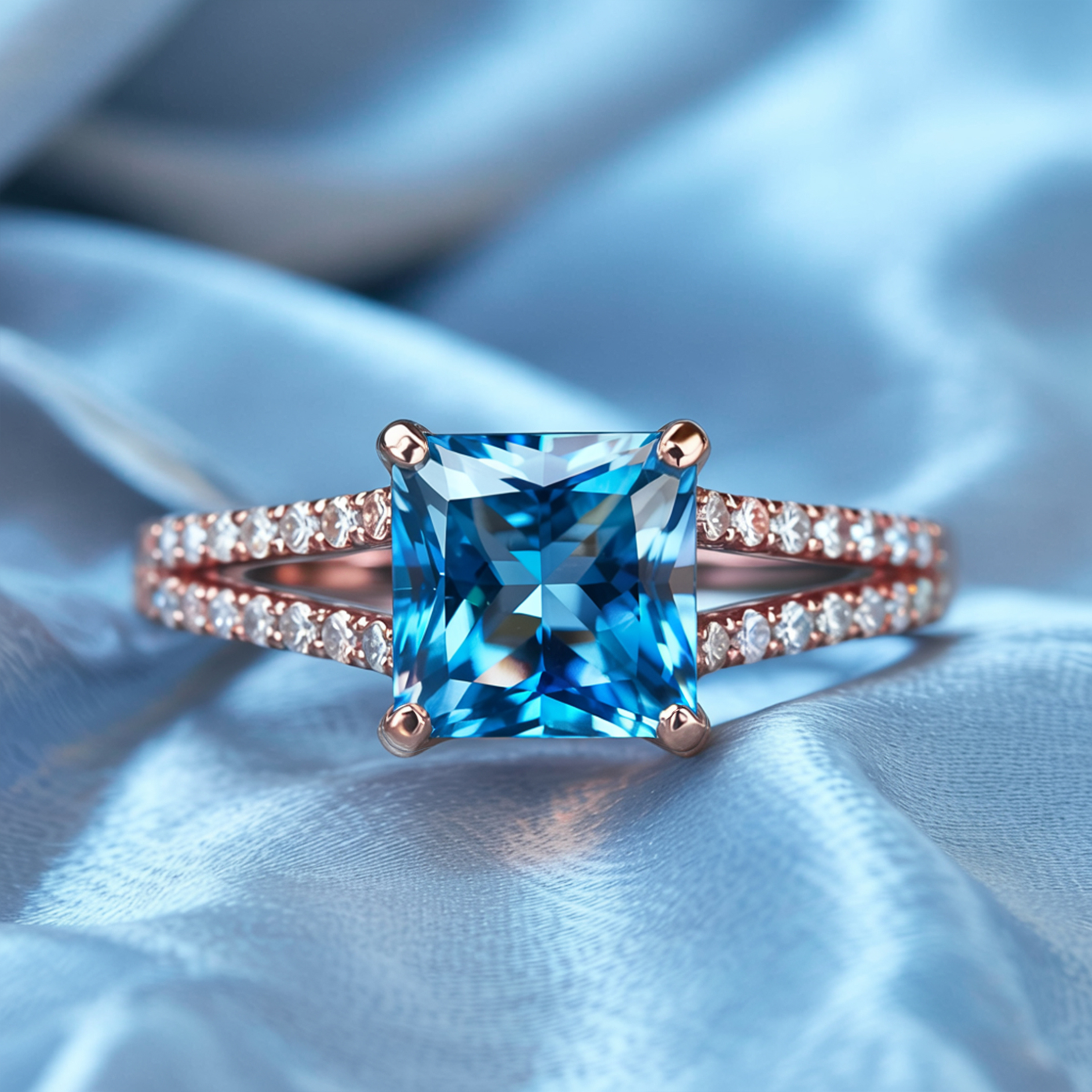 The Caterina – Split Shank Moissanite Ring