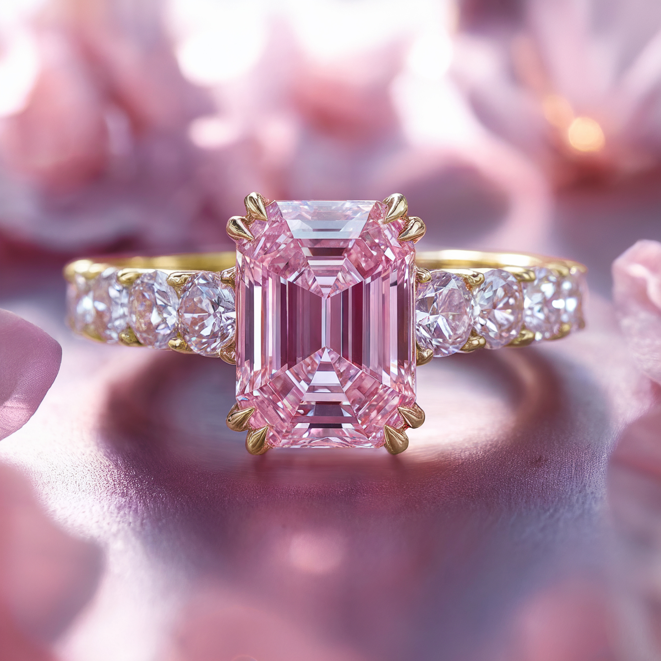 Der Camilla 1CT Pink Moissanite Ring