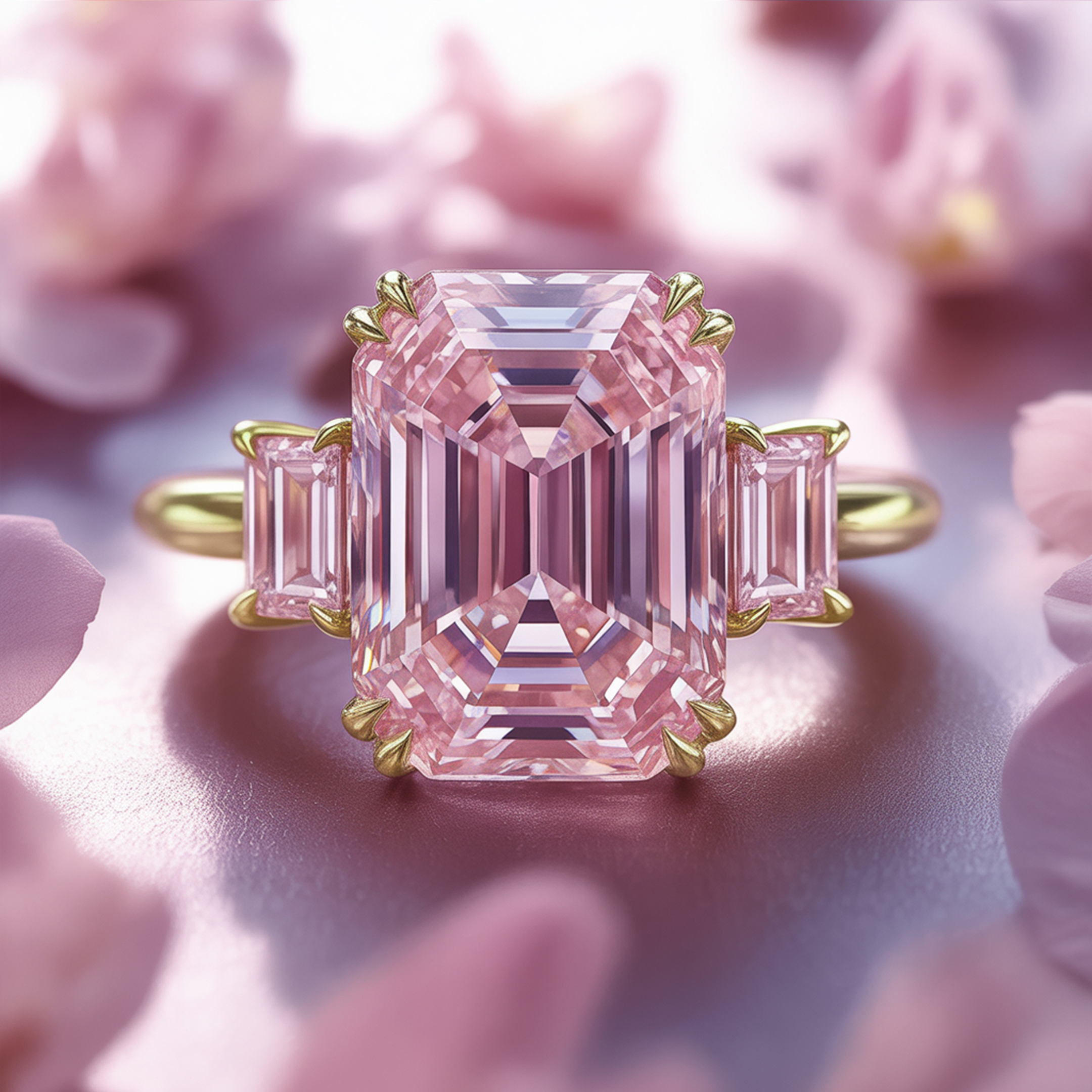 The Camilla - Three Stone Moissanite Ring