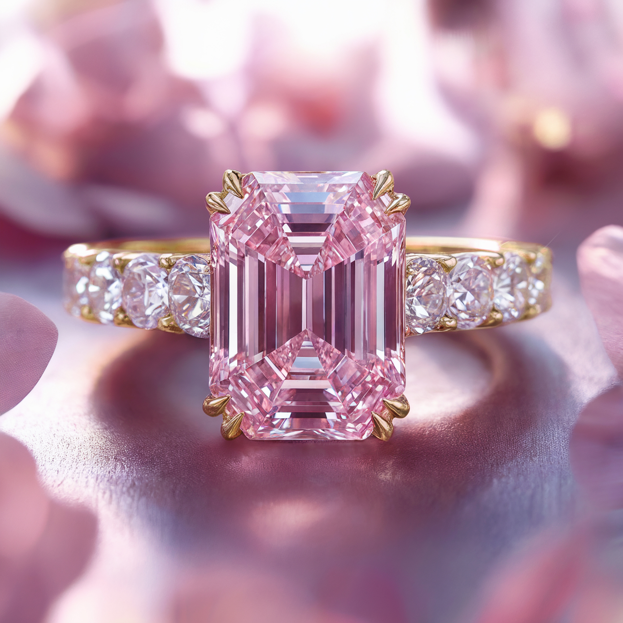 Der Camilla 2CT Pink Moissanite Ring