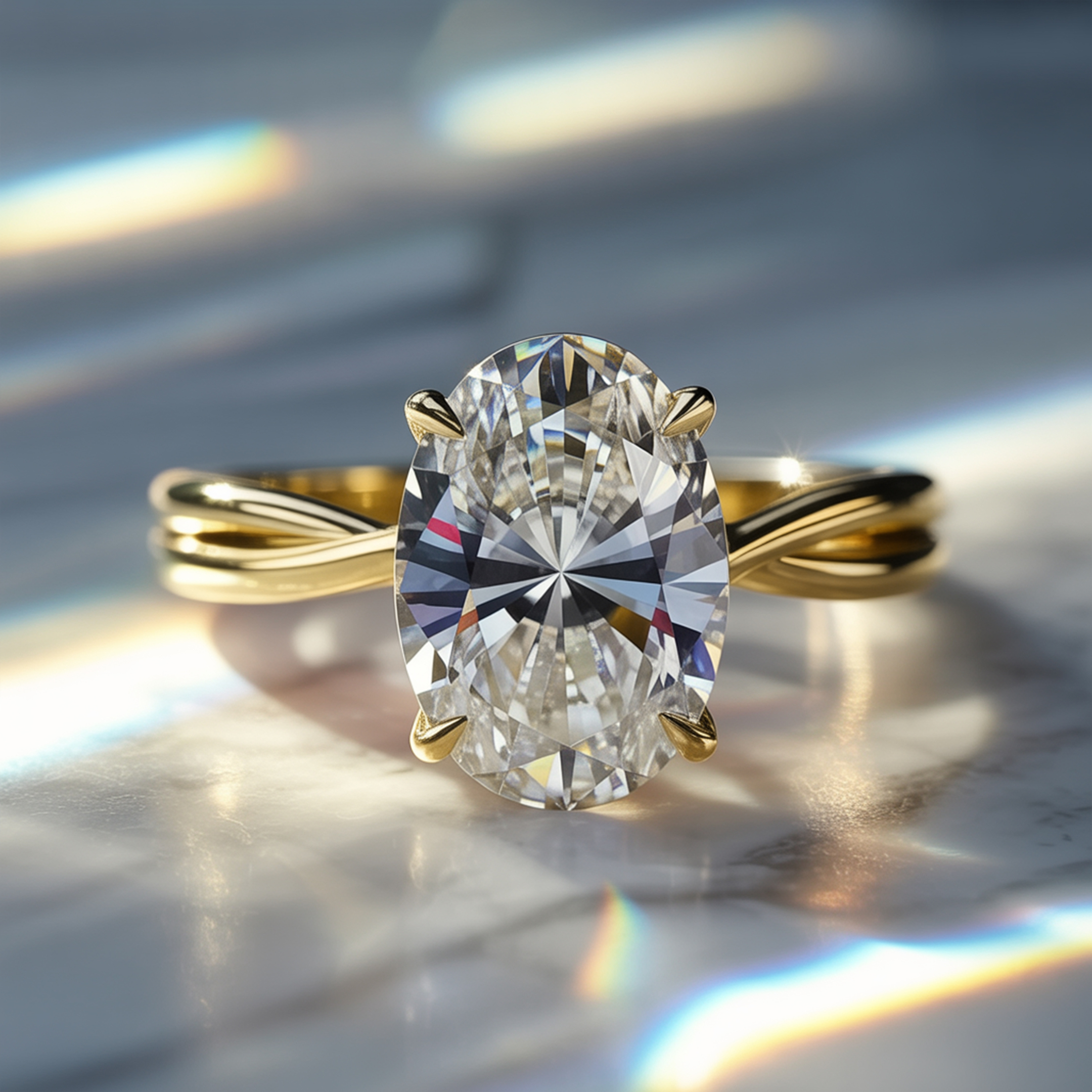The Opaline - Infinity Moissanite Ring