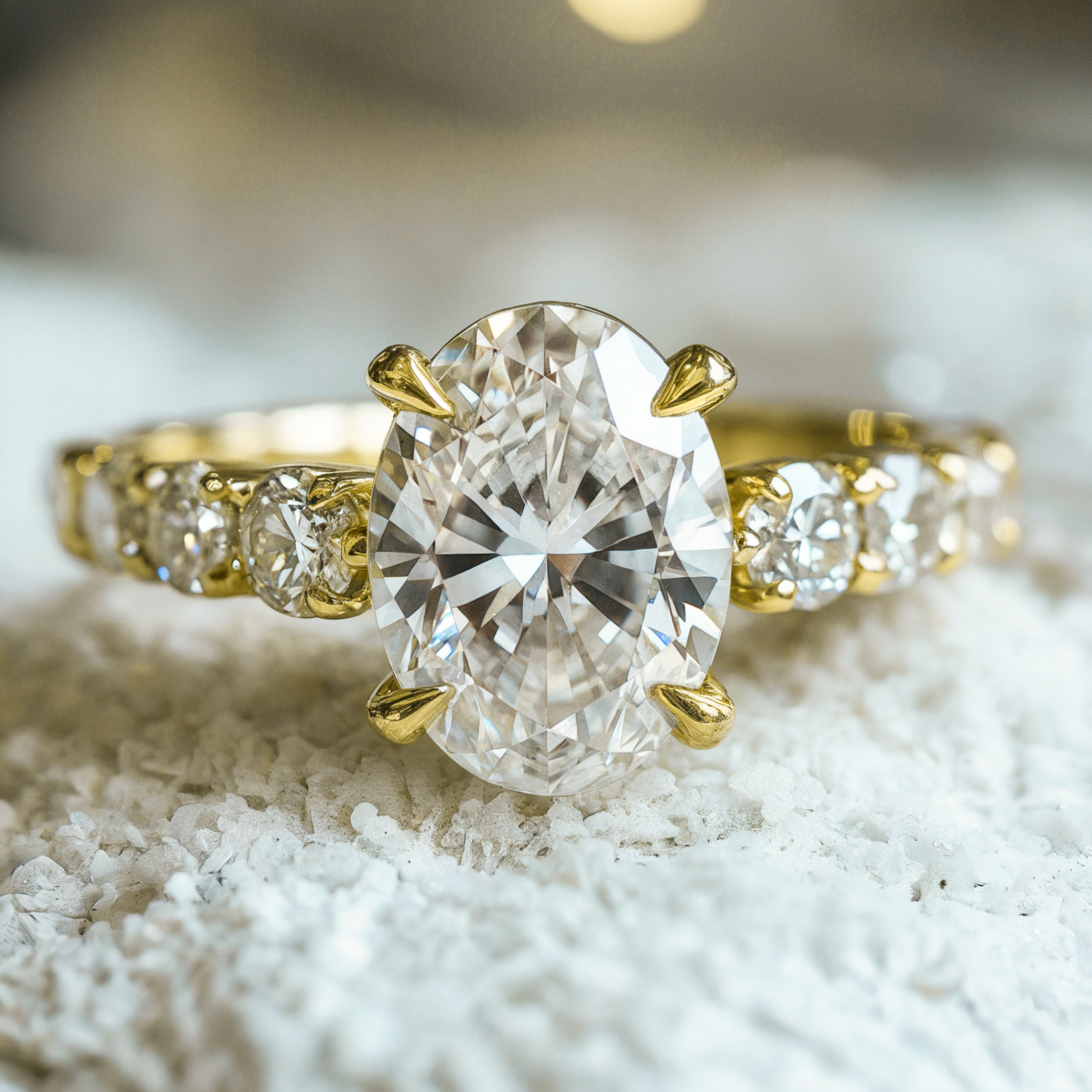 The Celestine 3CT Moissanite Ring