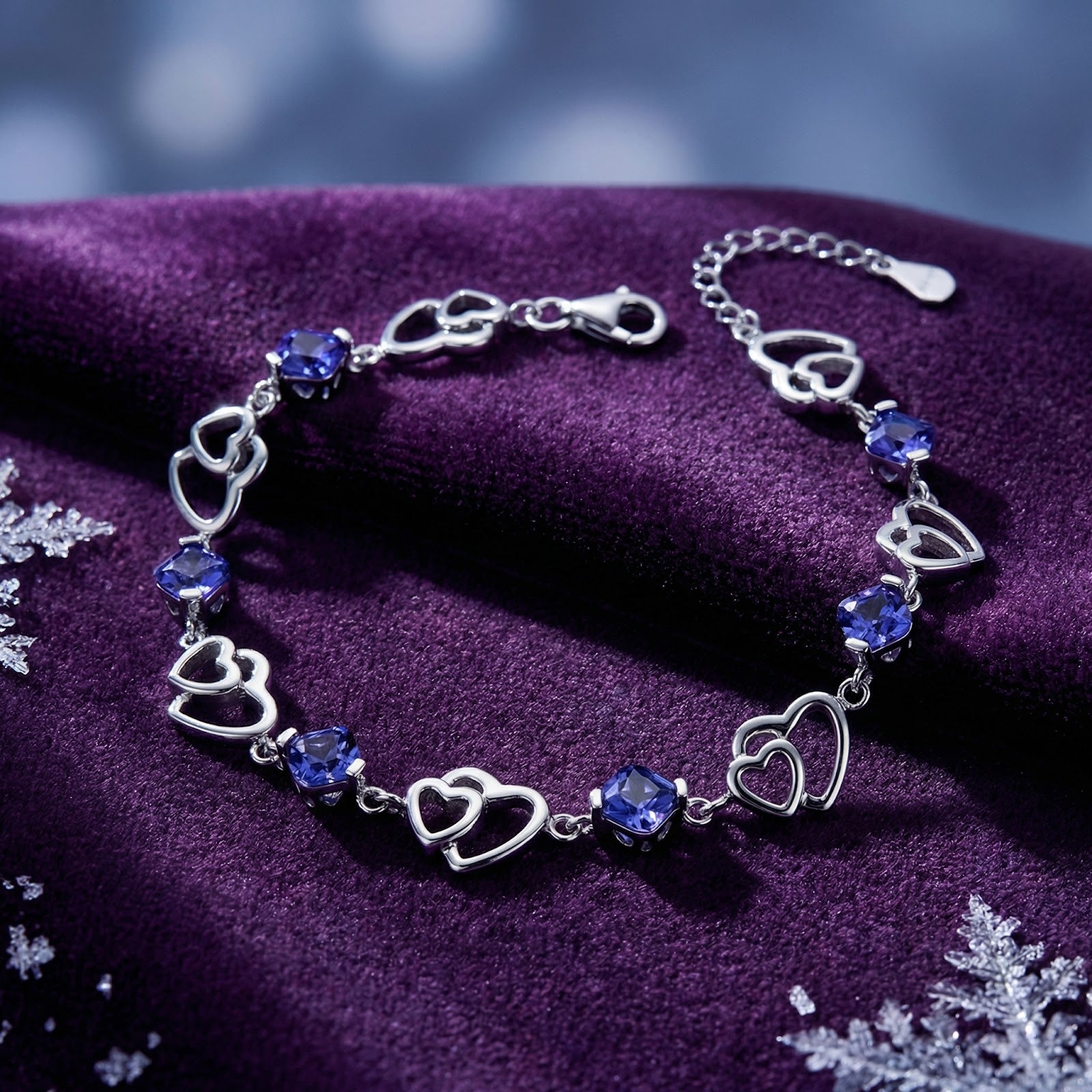 The Azurantine Heart Bracelet - S925 Sterling Silver