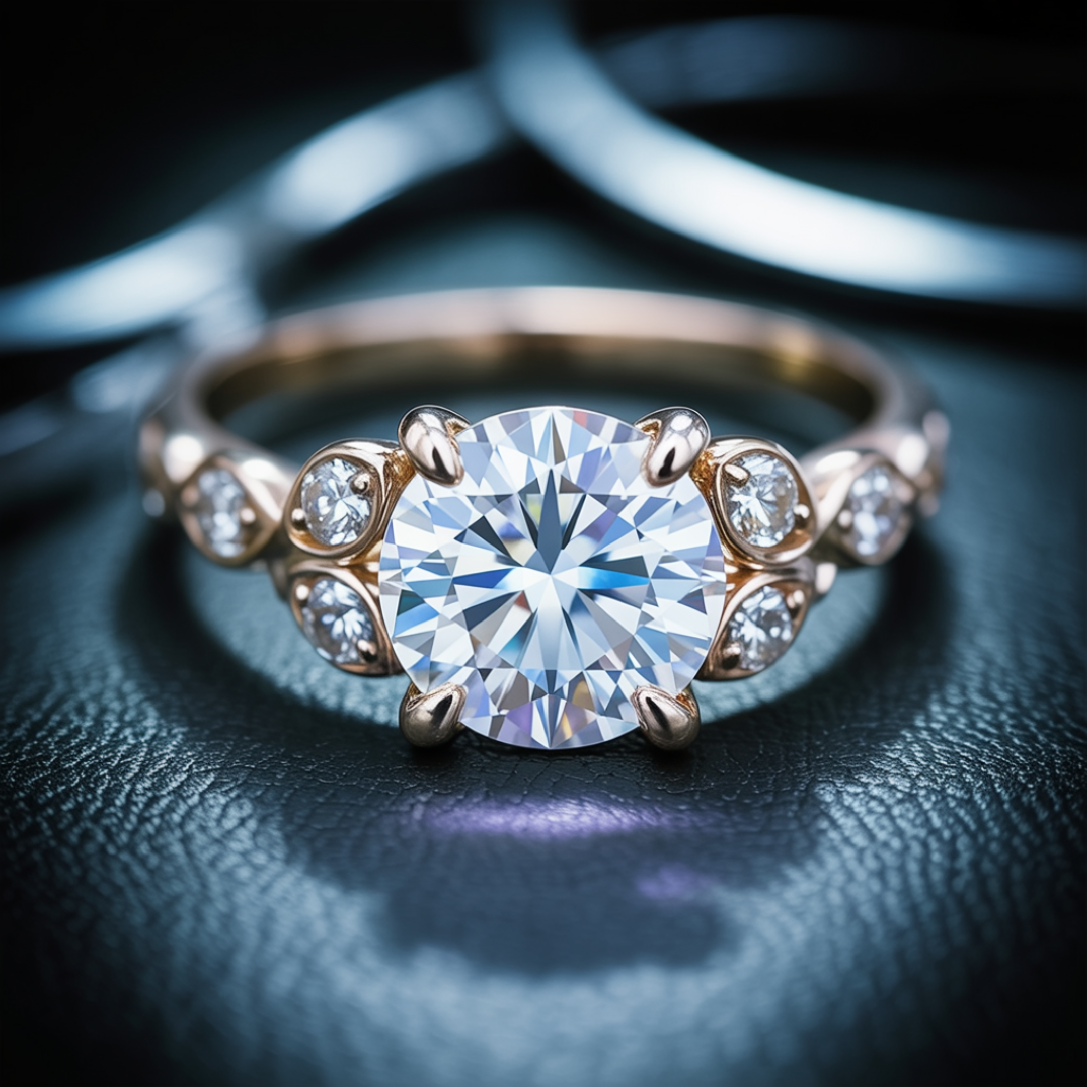 The Katalina 1.5CT Round Cut White Moissanite Ring
