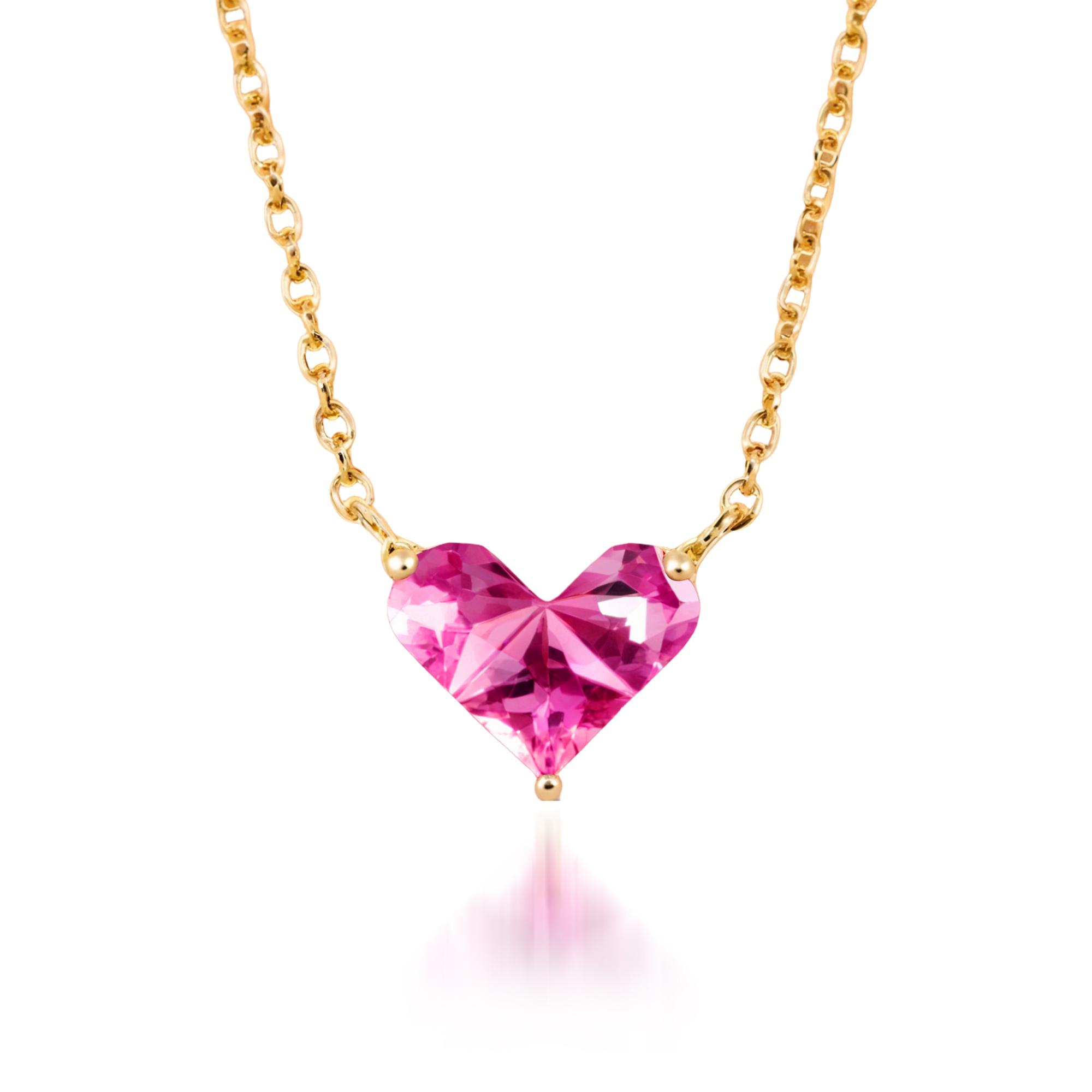 Collier avec Pendentif Coeur Rose Or