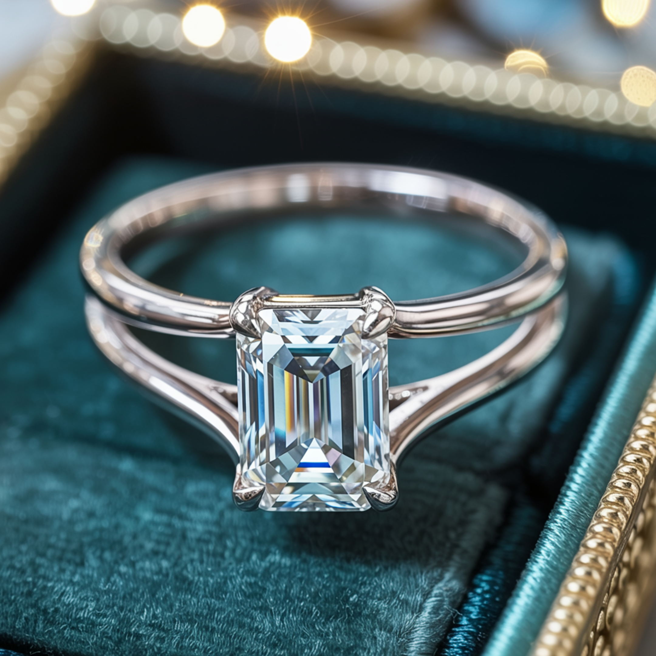 The Adelina Rae – Split Shank Moissanite Ring