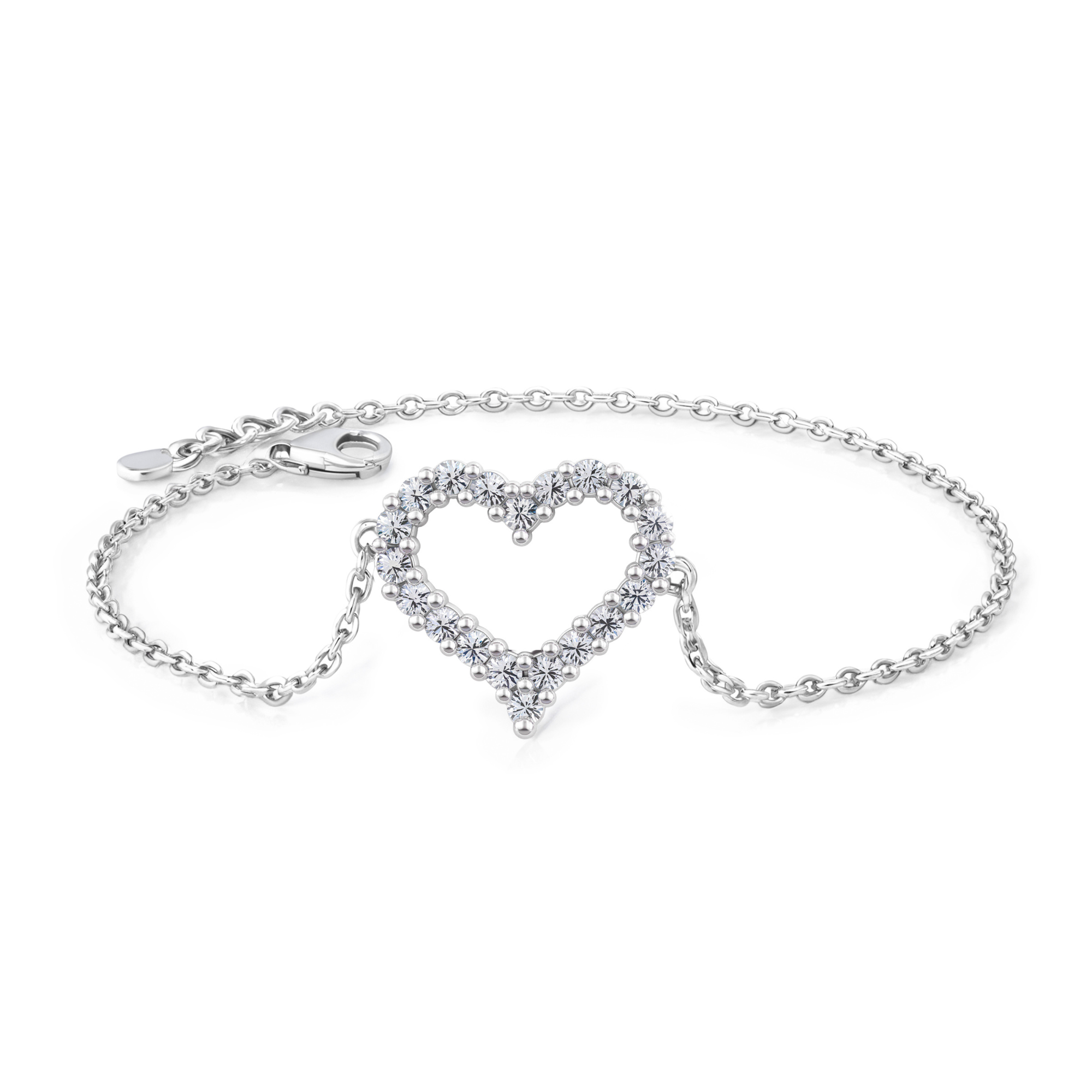 Bracelet Cœur avec Accent Diamant
