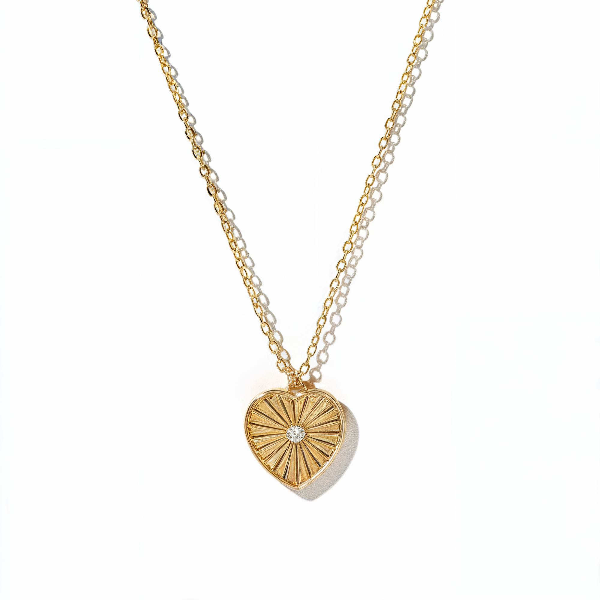 Collier Cœur Vintage Diamant