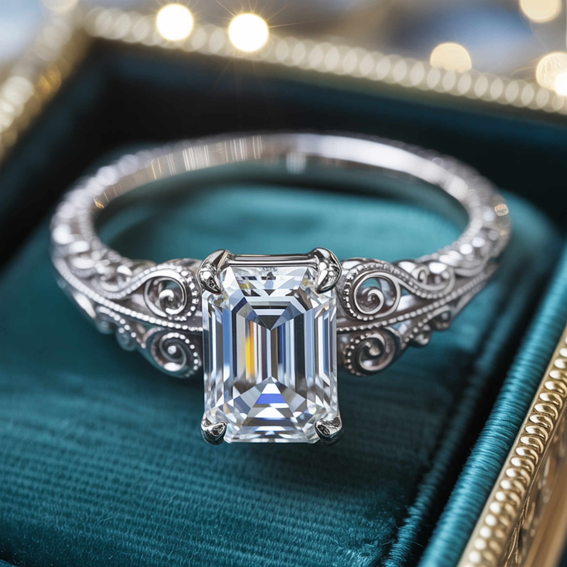 The Adelina Rae – Vintage Moissanite Ring