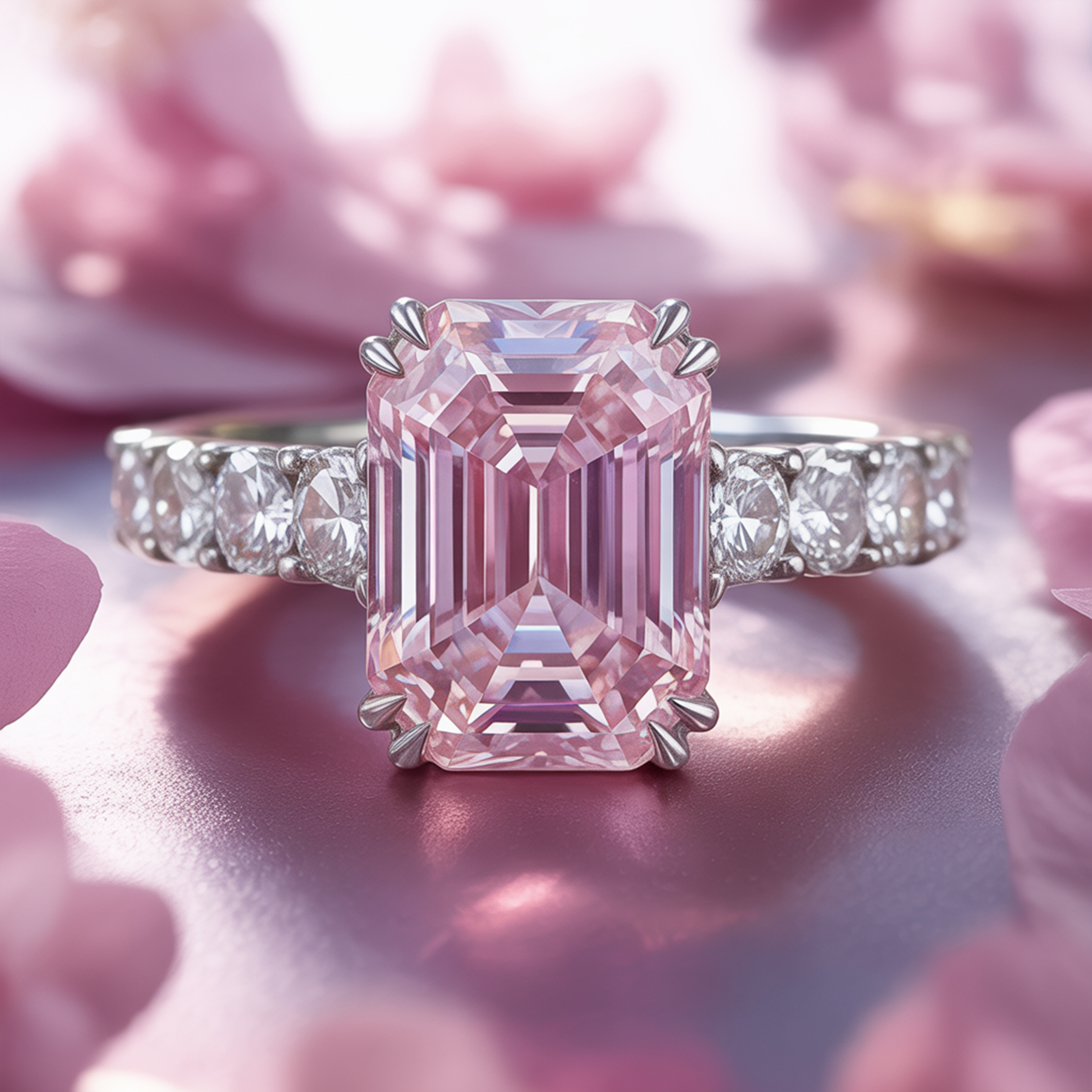 Der Camilla 2CT Pink Moissanite Ring