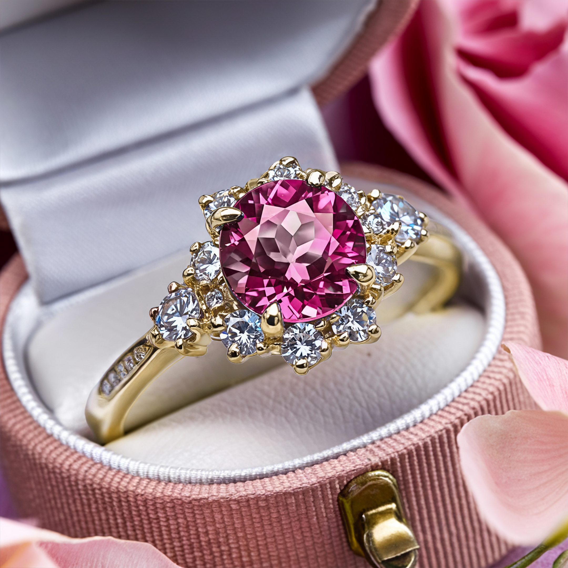Der Bethany - Rosa Moissanitring