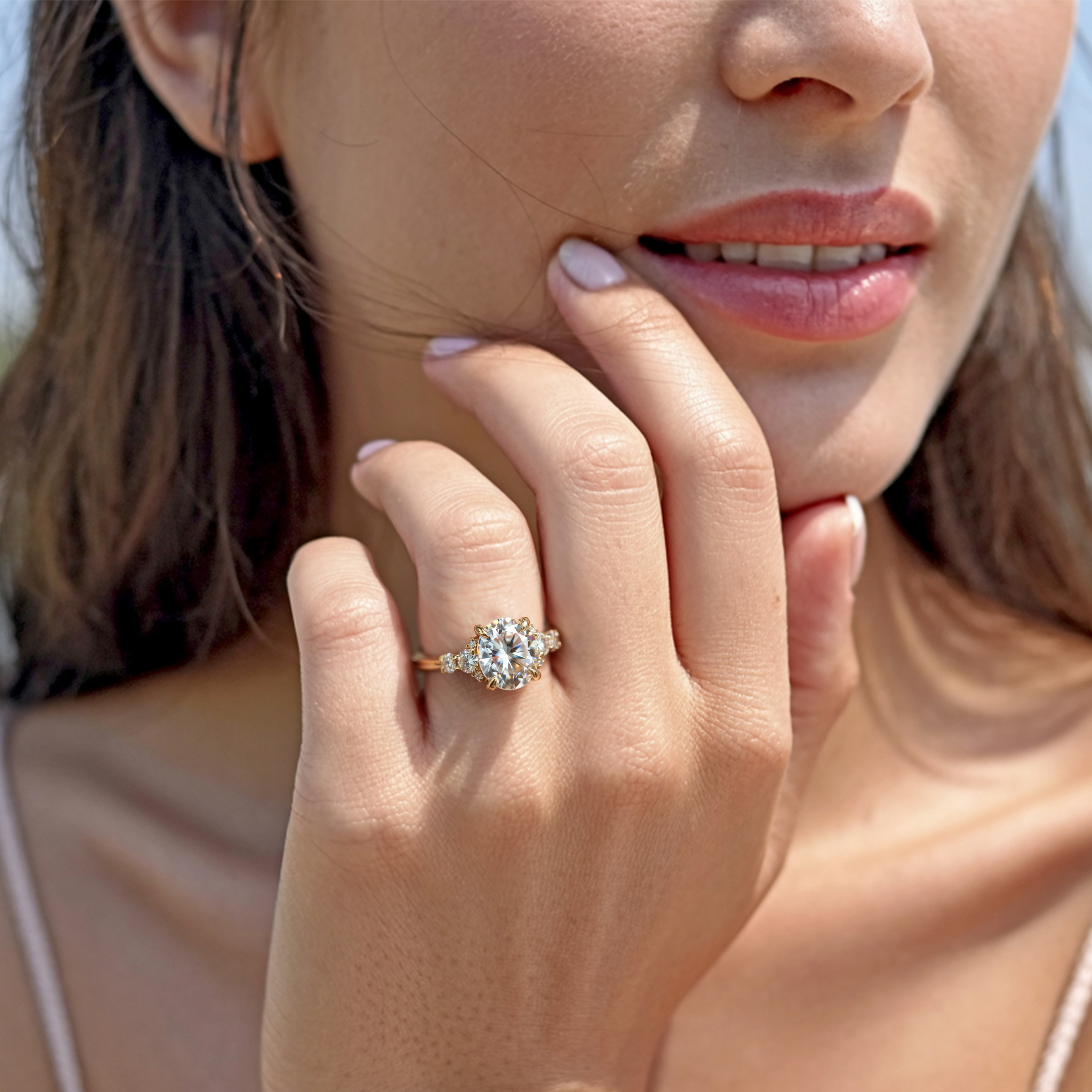 The Bella Jewel Oval Cut Moissanite Ring