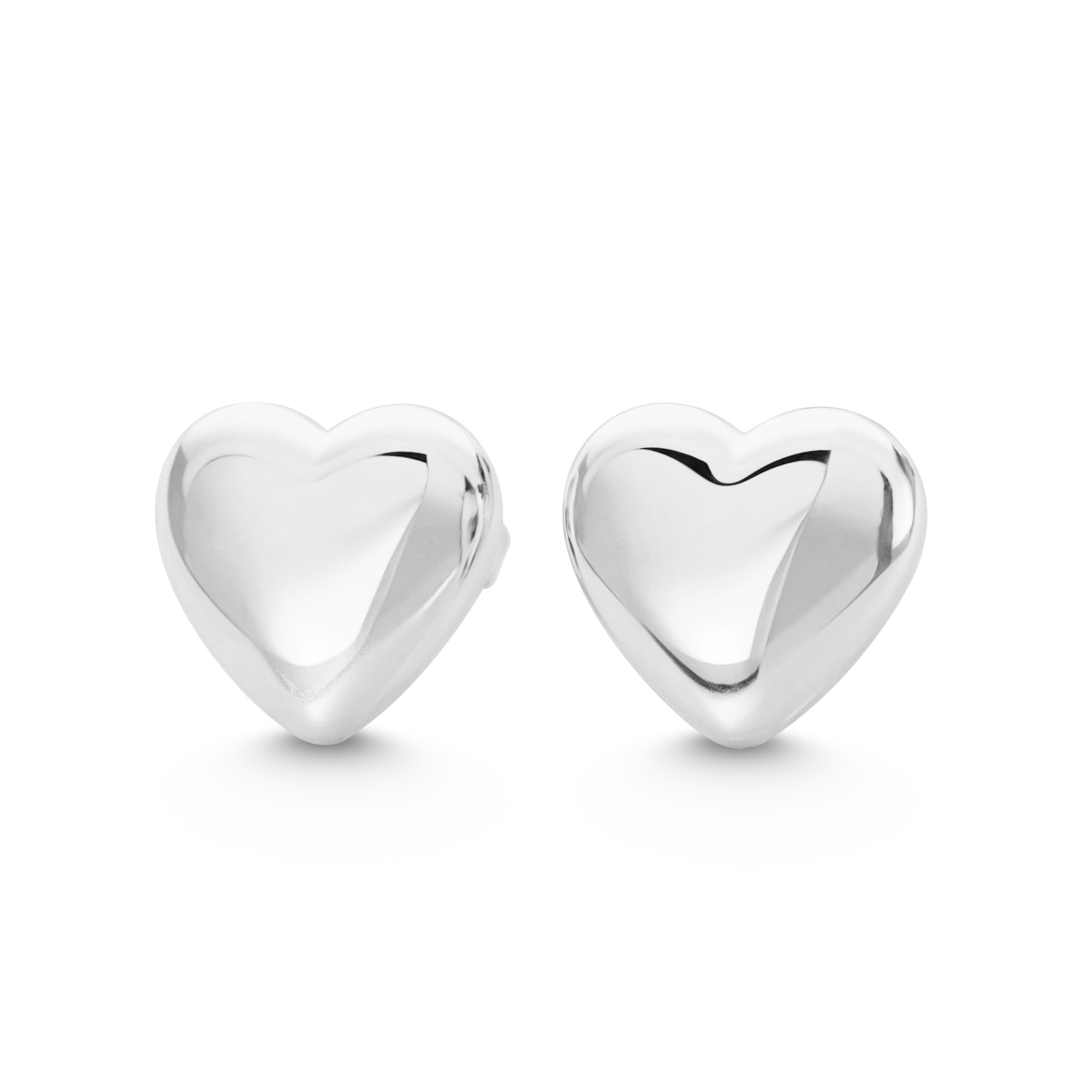 Boucles d'oreilles cœur argent massif