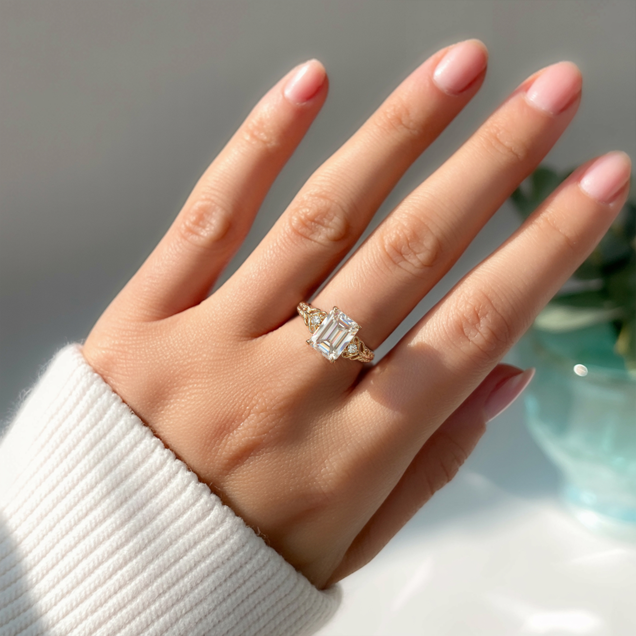 The Bella Jewel – Vintage Moissanite Ring