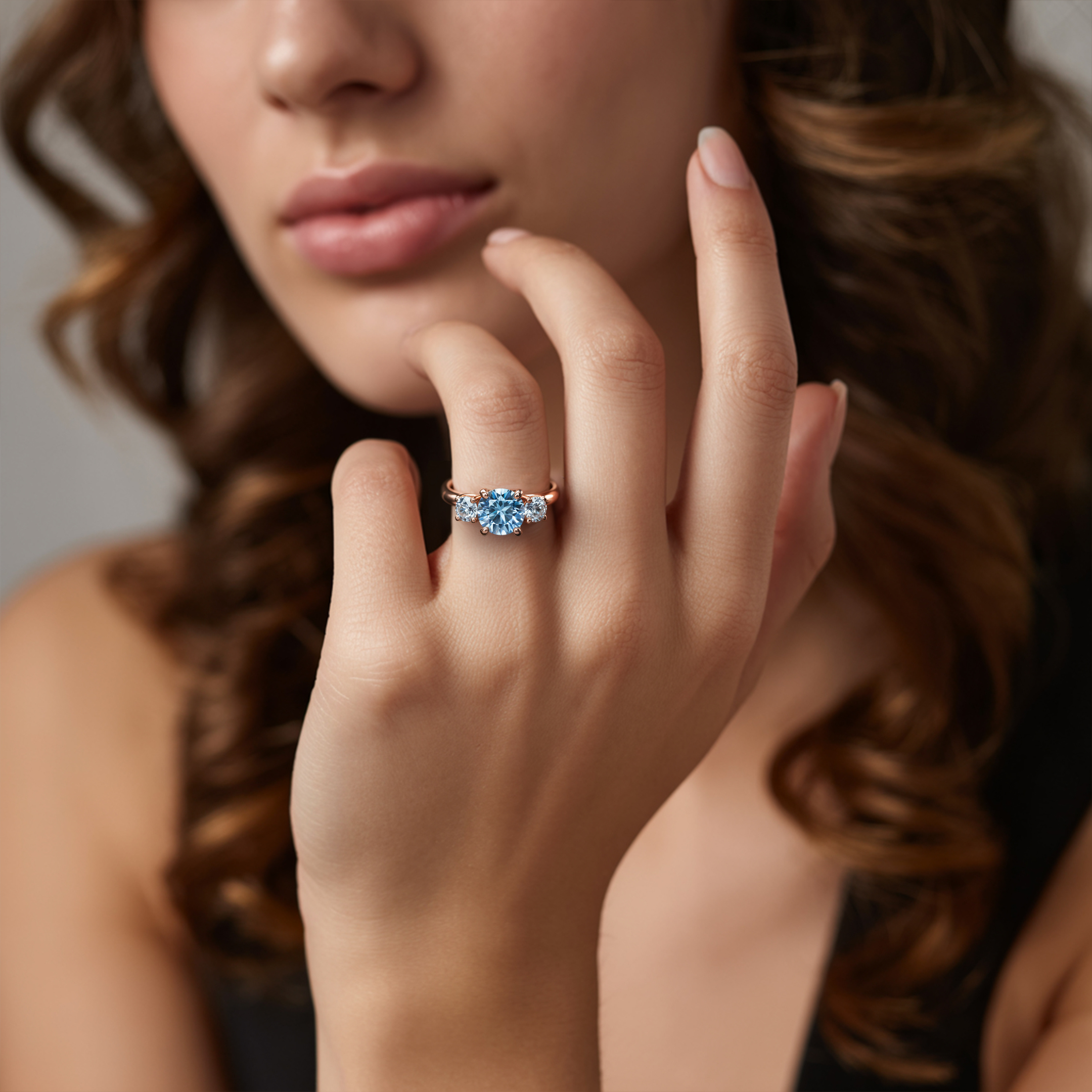 The Katalina – Three-Stone Moissanite Ring