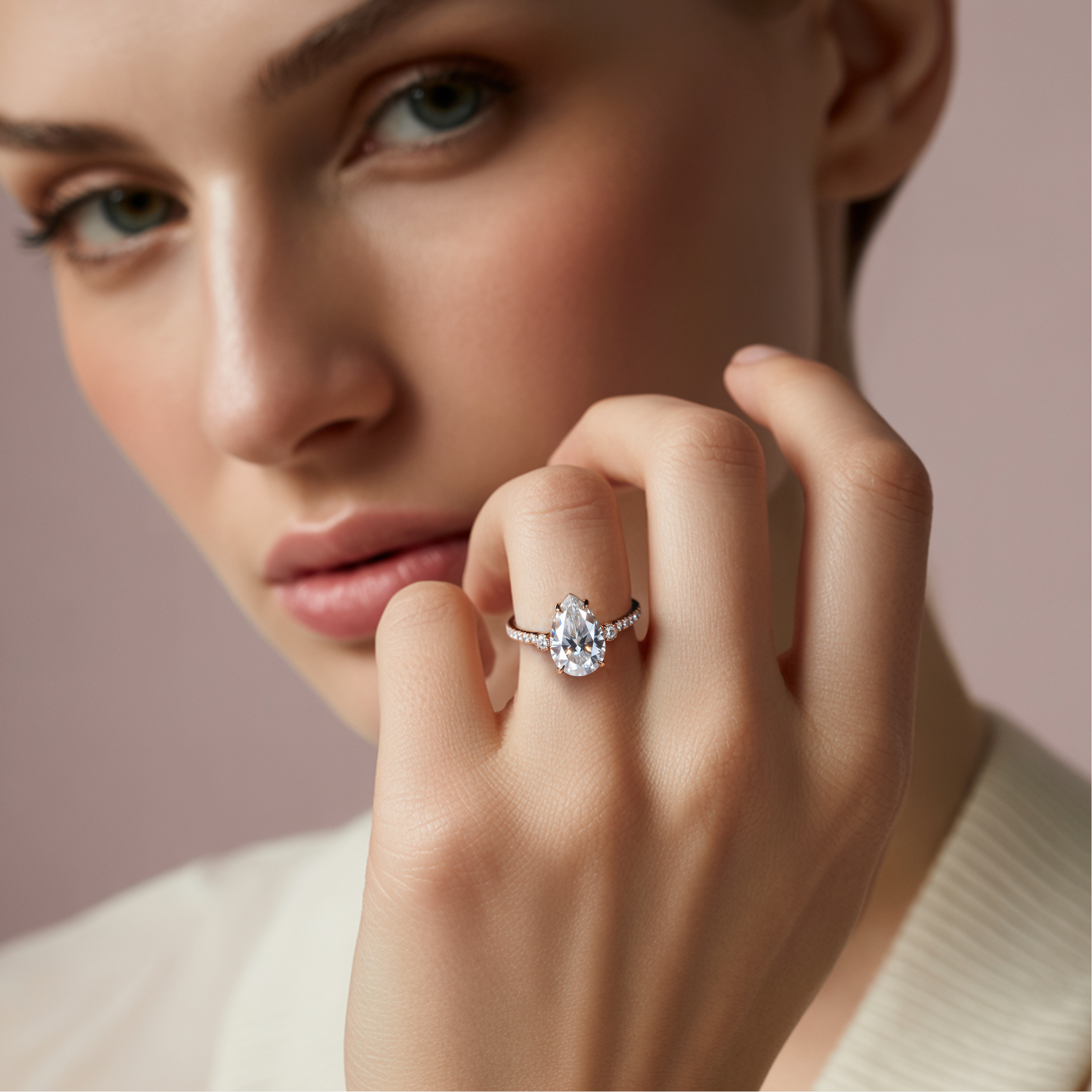 The Luna | To My Future Wife — Pear Cut Moissanite Ring