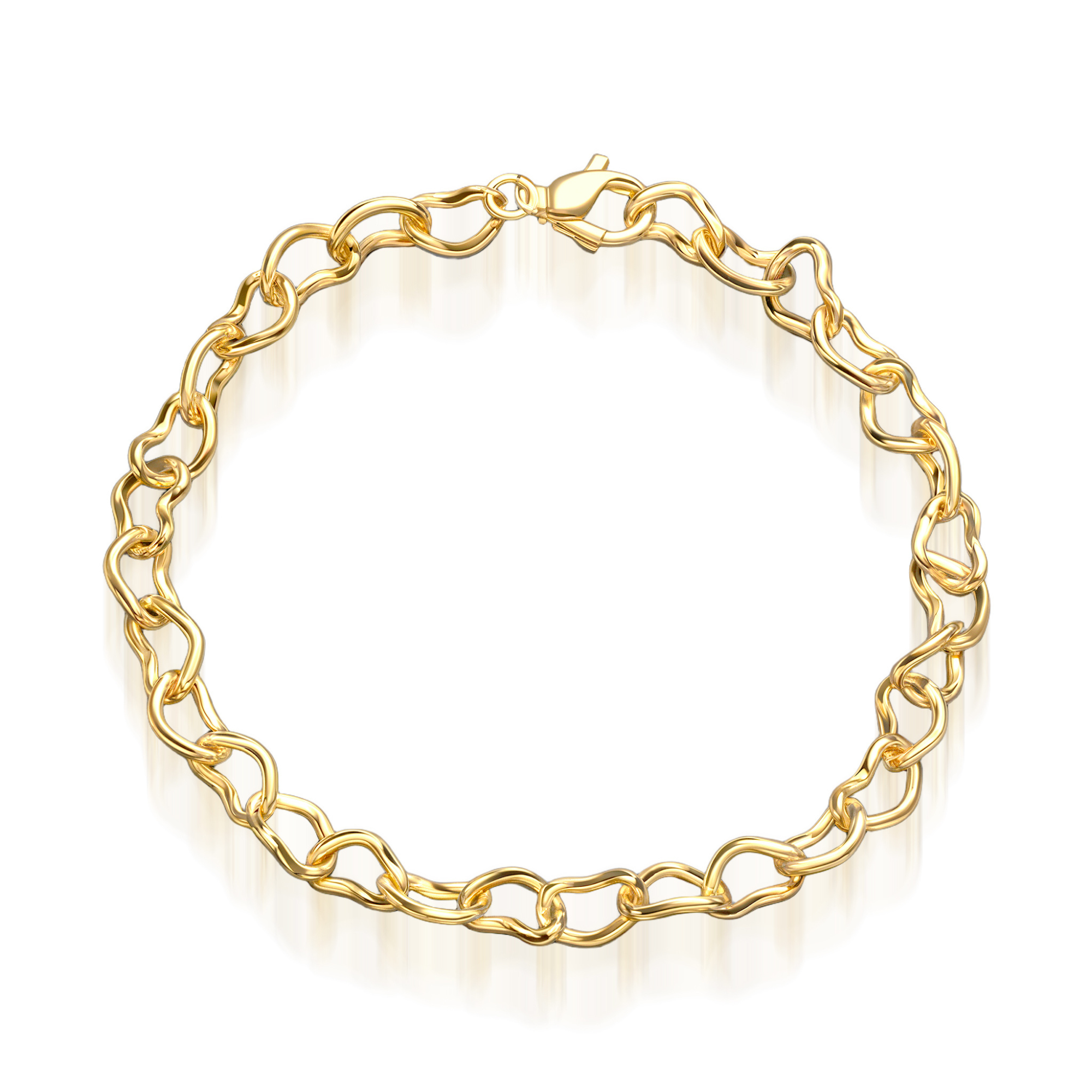 Bracelet Chaîne Cœurs Entrelacés