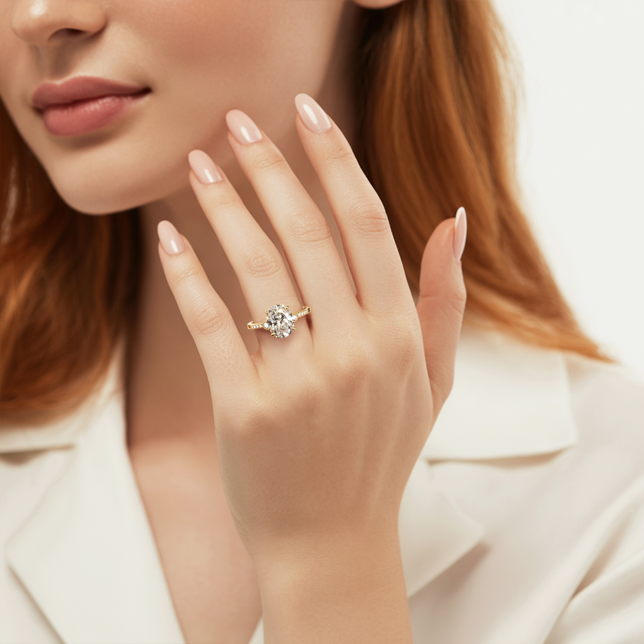 The Luna 3CT Oval Cut Moissanite Ring | To My Future Wife
