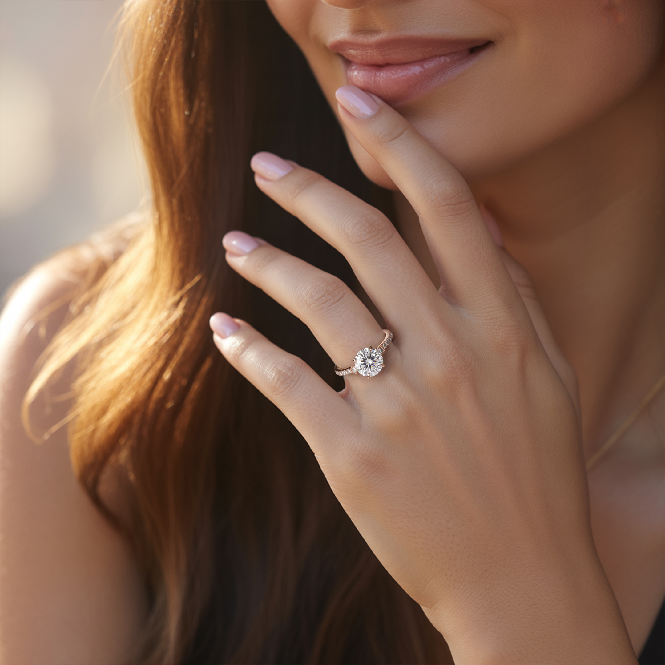 The Luna | To My Future Wife Round Cut Moissanite Ring