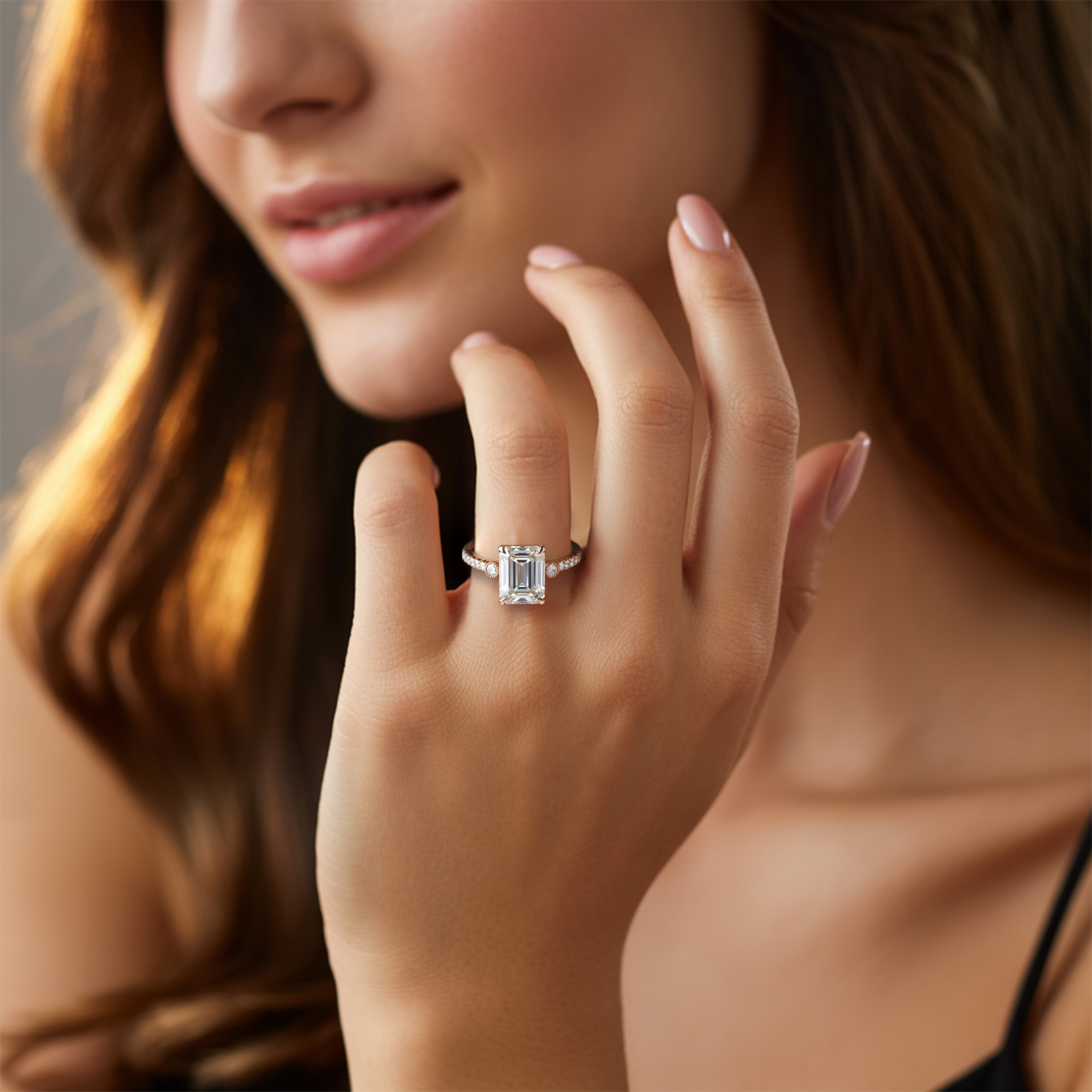 The Luna | To My Future Wife — Emerald Cut Moissanite Ring