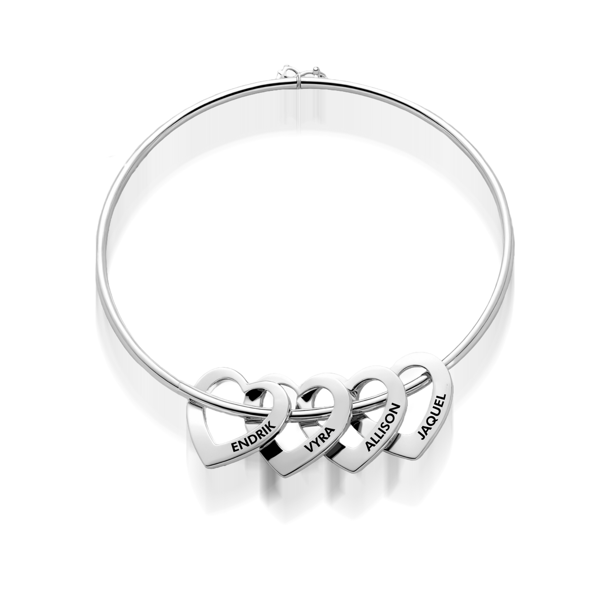 Bracelet de breloques cœur d'amour personnalisable