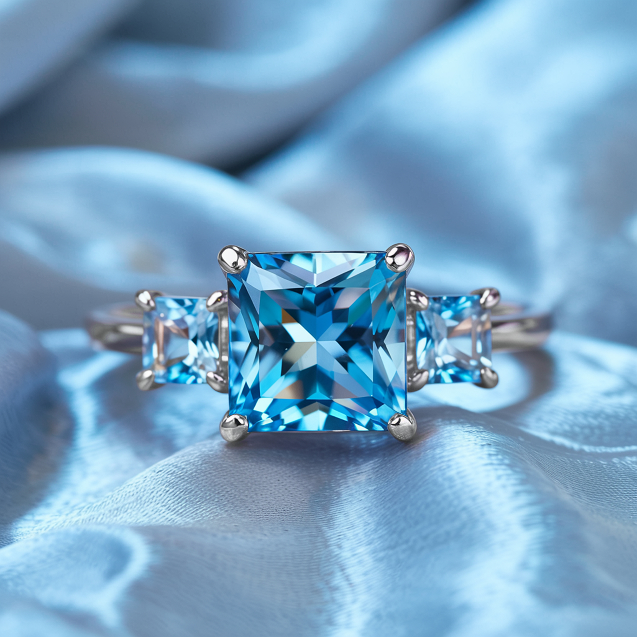 The Caterina – Three-Stone Moissanite Ring