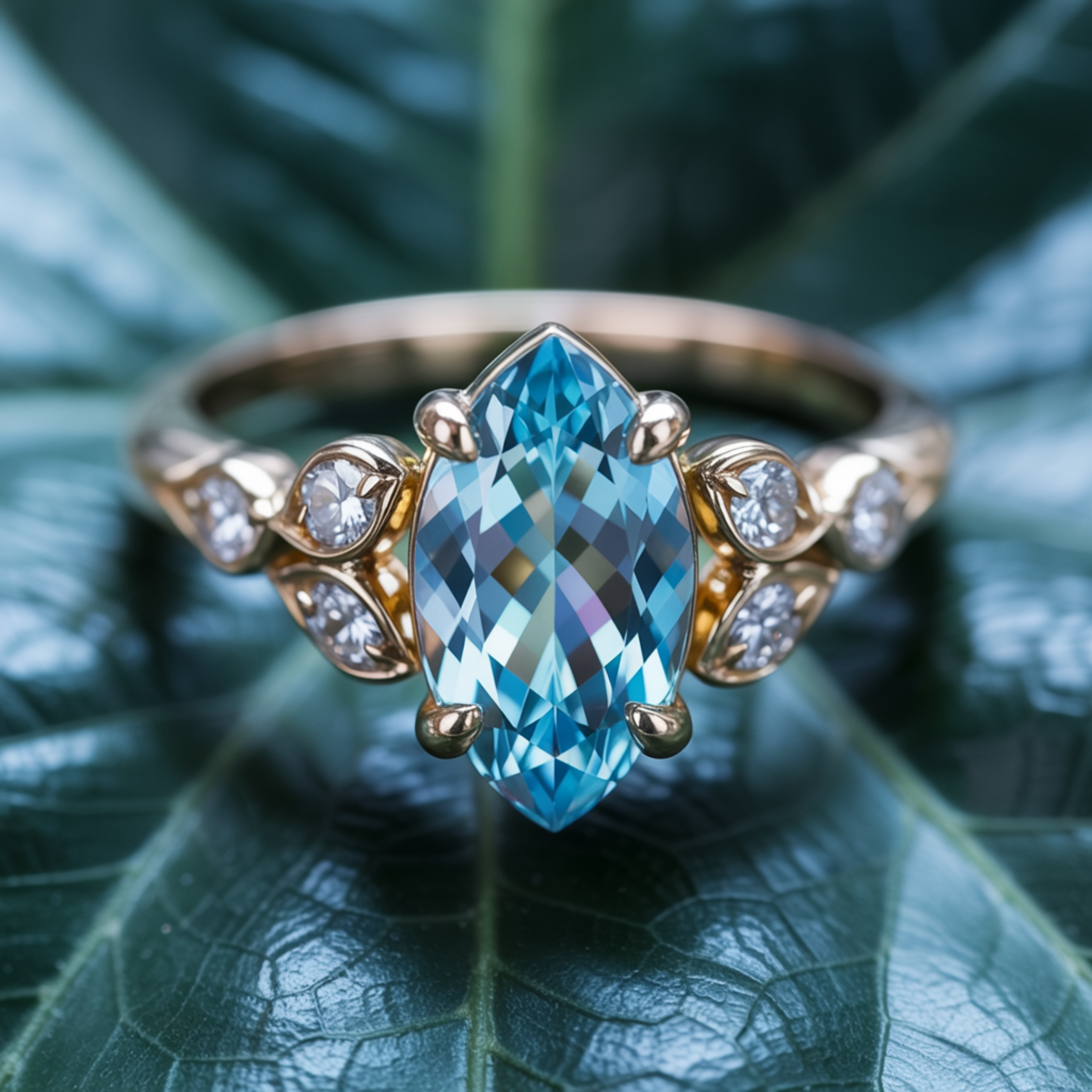 The Katalina Marquise Cut Moissanite Ring