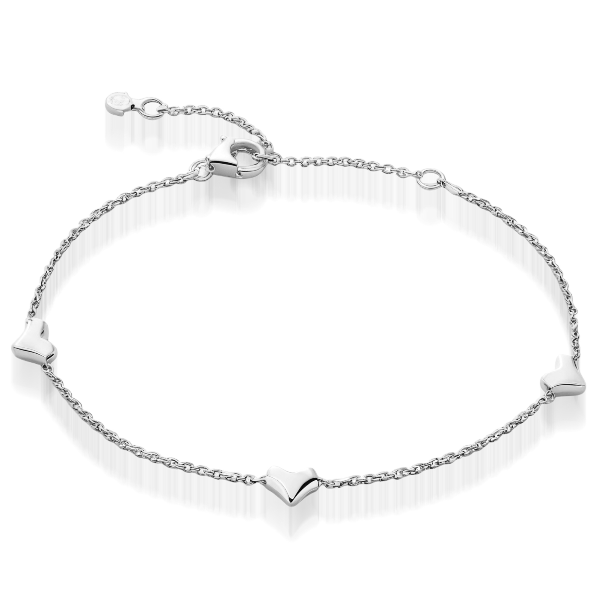 Bracelet Chaîne Maillons Coeur Fin