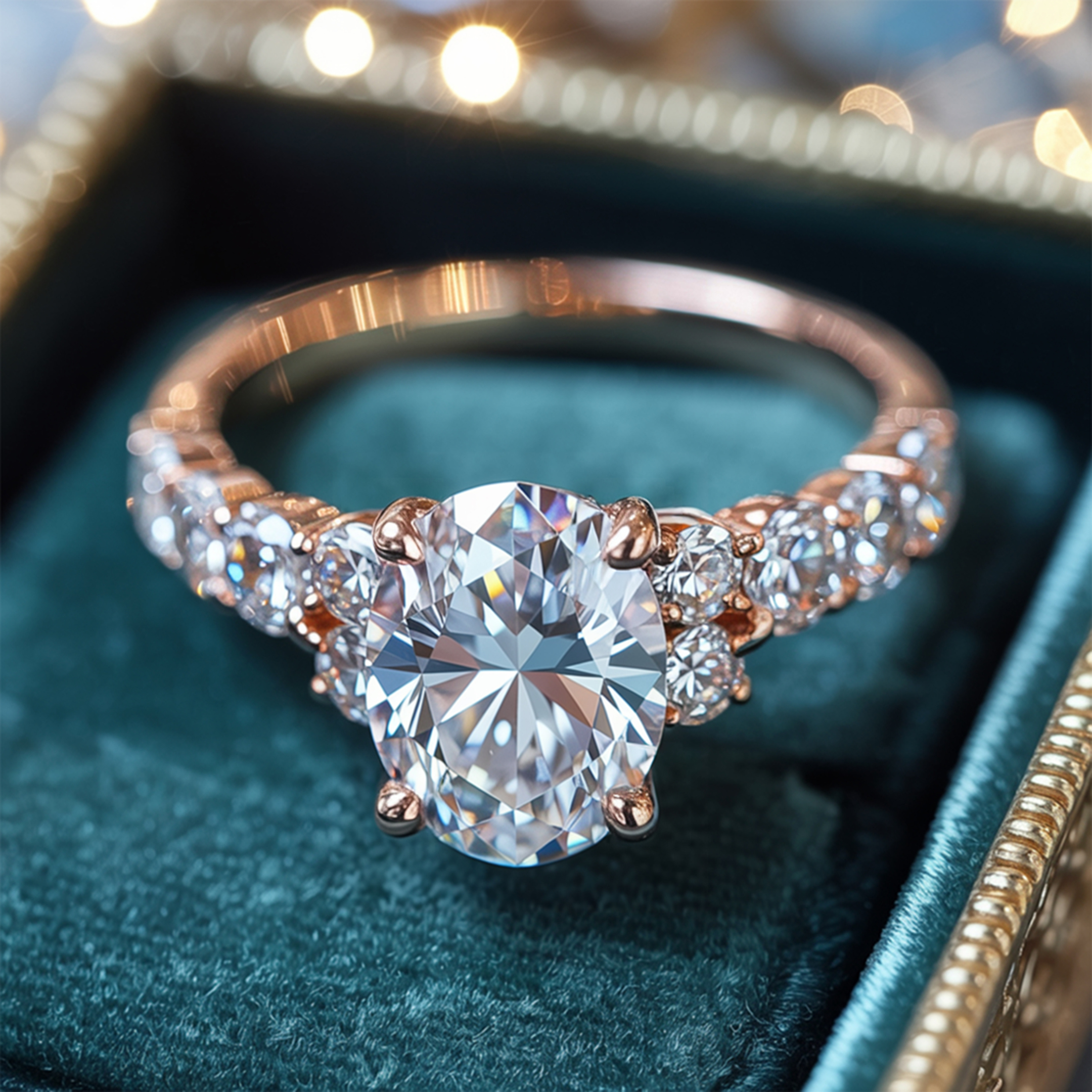 The Adelina Rae — Oval Cut Moissanite Ring