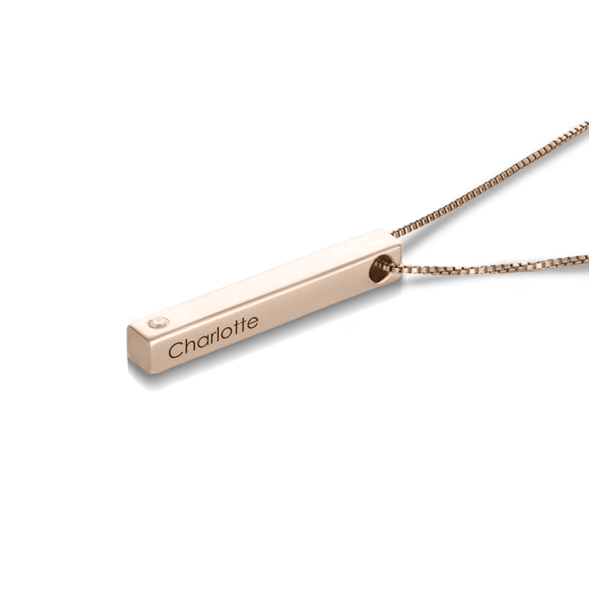 Collar personalizado con nombre y piedra de nacimiento familiar - Acero inoxidable