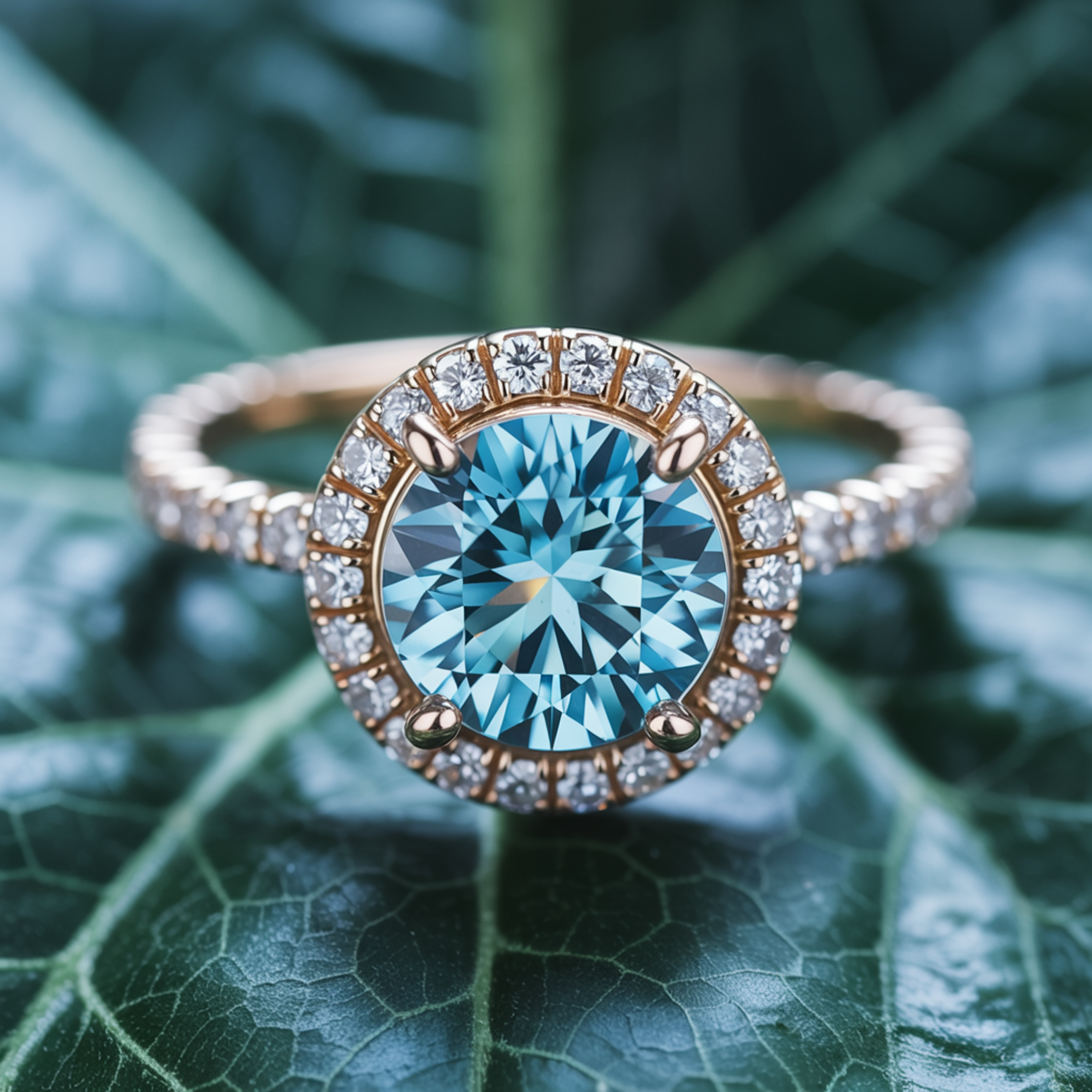 The Katalina – Halo Moissanite Ring