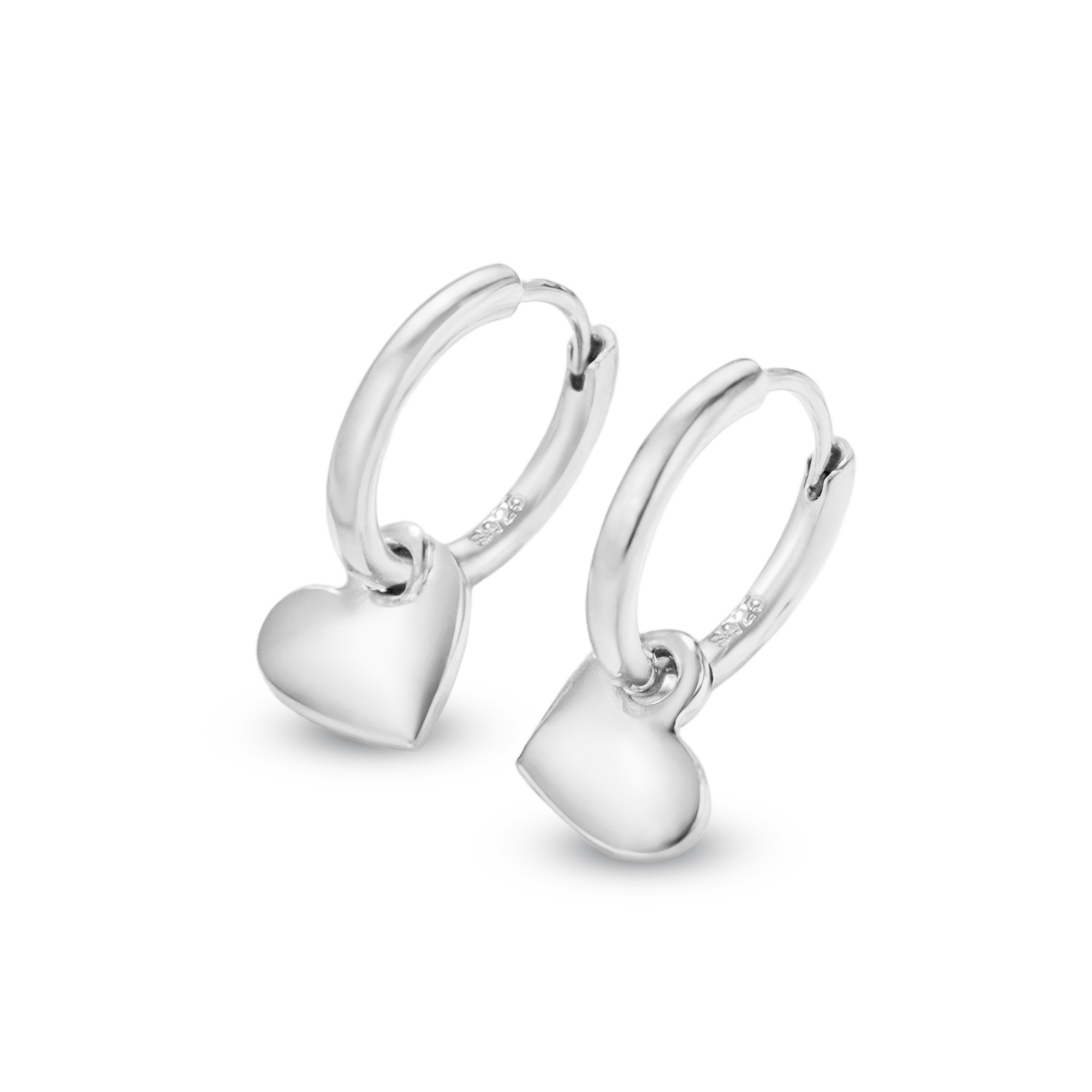 Boucles d'oreilles Cœur Argent