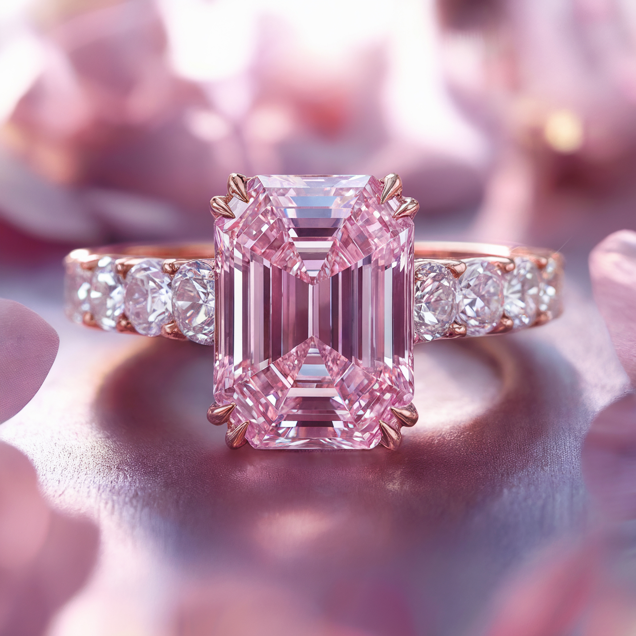 Der Camilla 2CT Pink Moissanite Ring