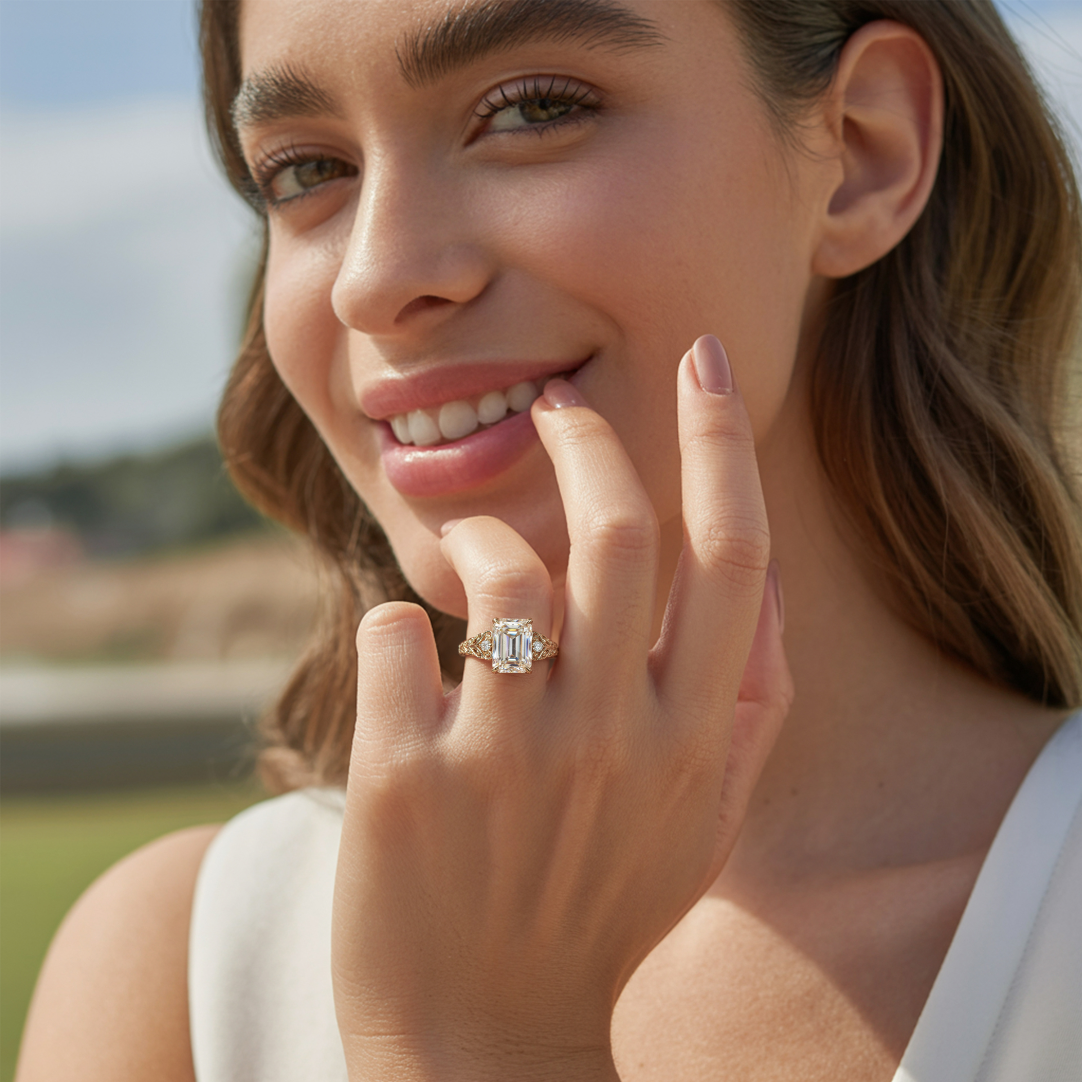 The Bella Jewel – Vintage Moissanite Ring