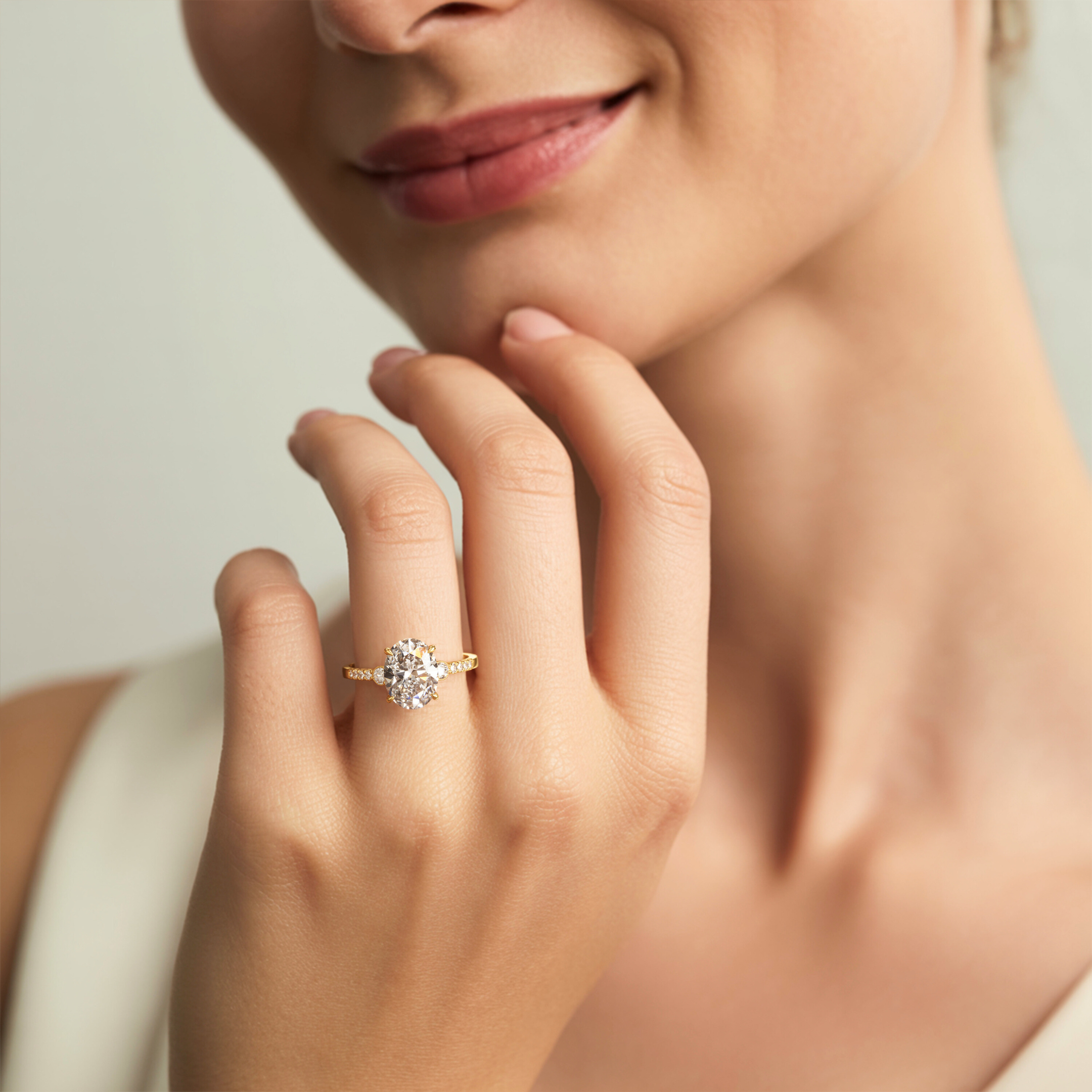 The Luna 3CT Oval Cut Moissanite Ring | To My Future Wife