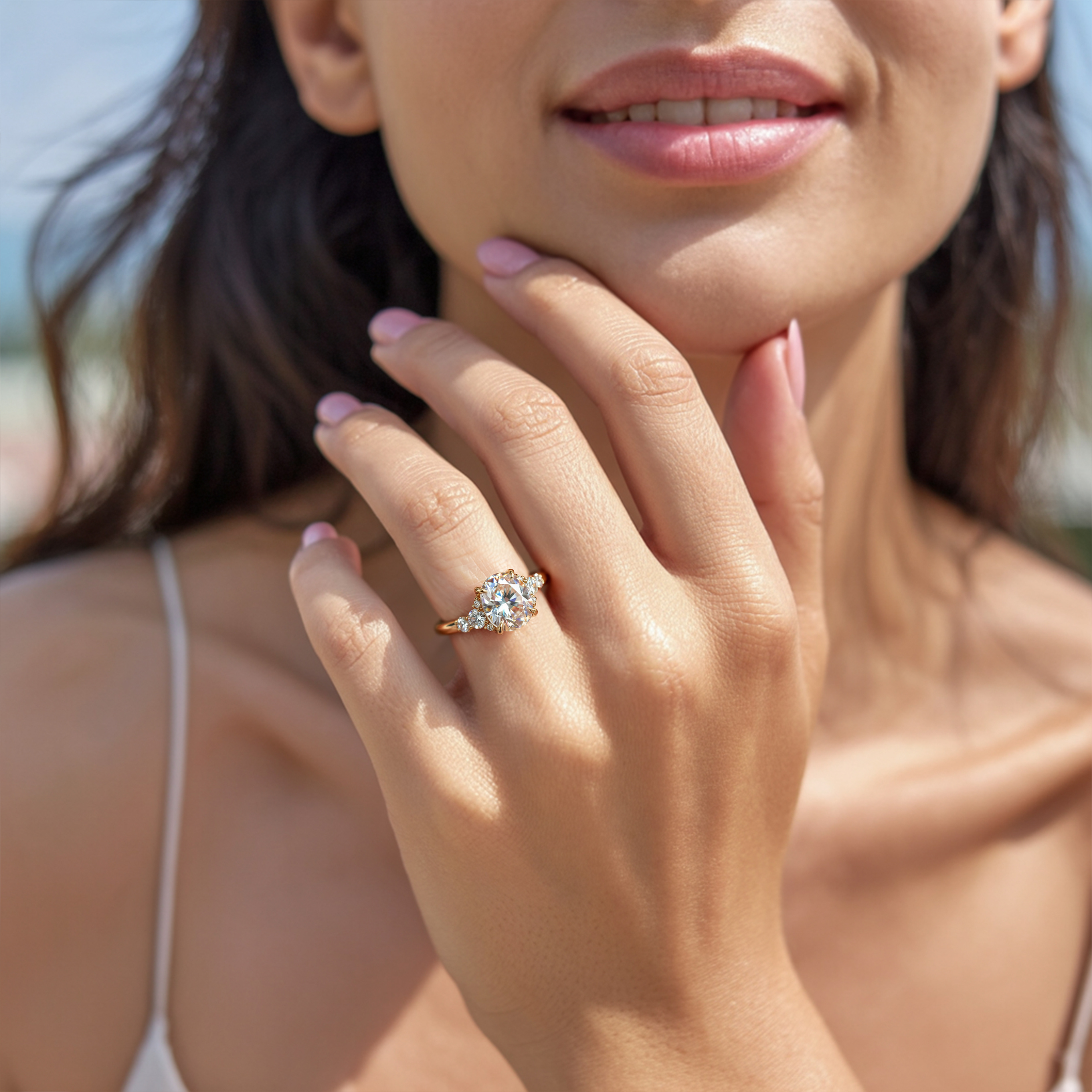 The Bella Jewel Oval Cut Moissanite Ring