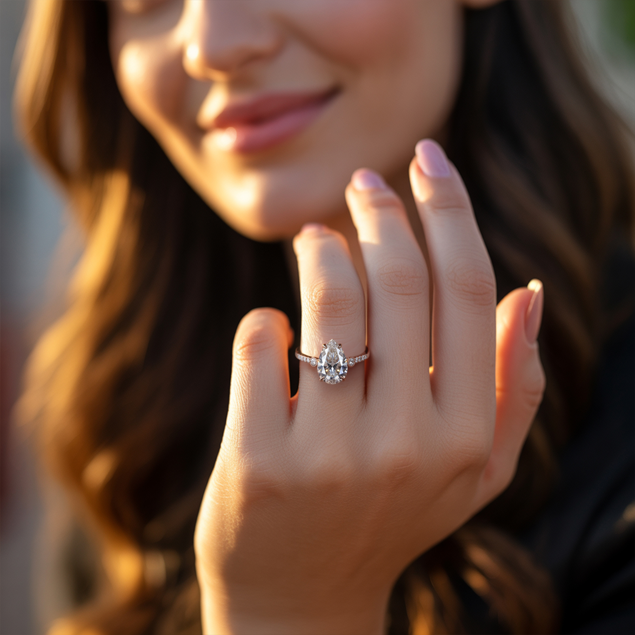 The Luna | To My Future Wife — Pear Cut Moissanite Ring