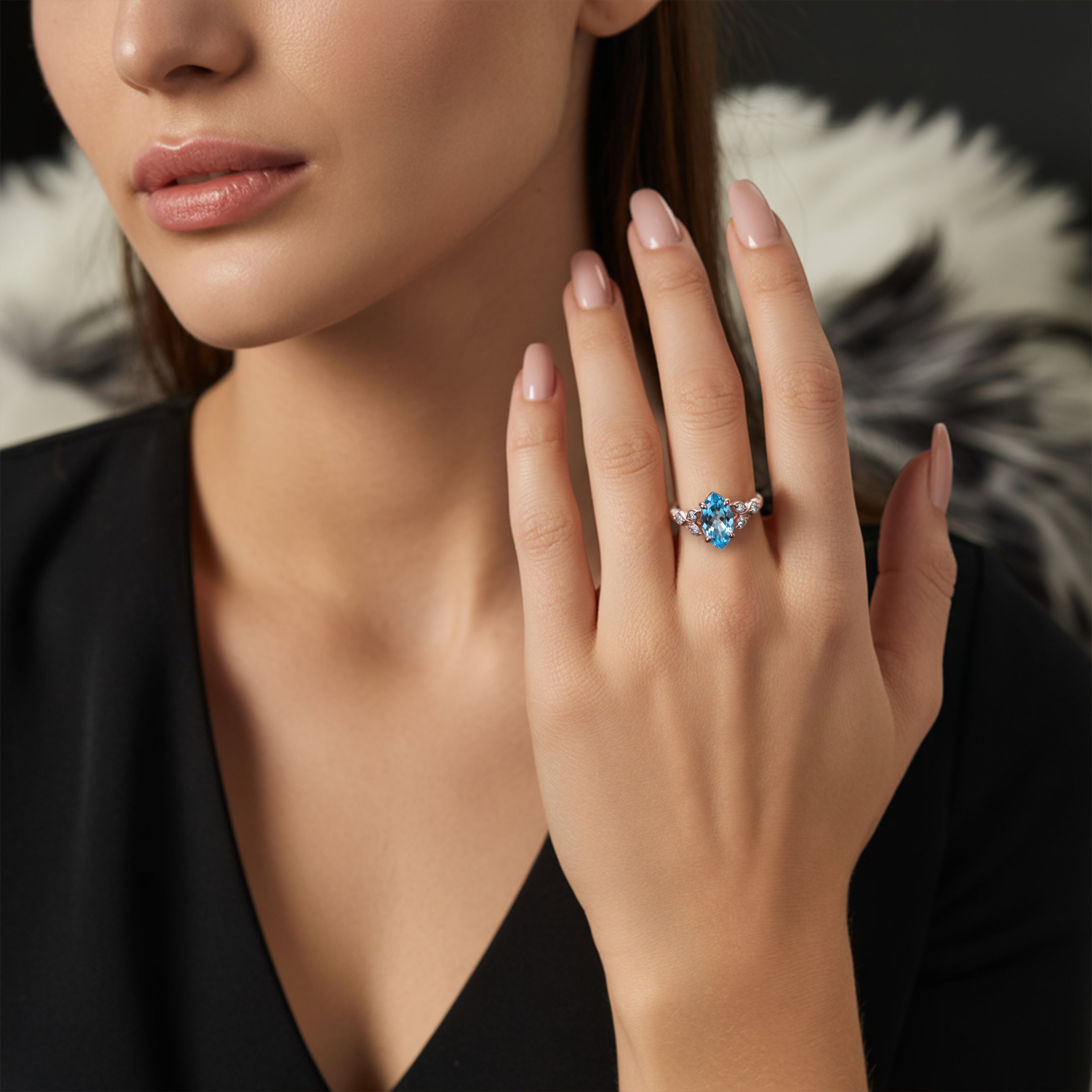 The Katalina Marquise Cut Moissanite Ring